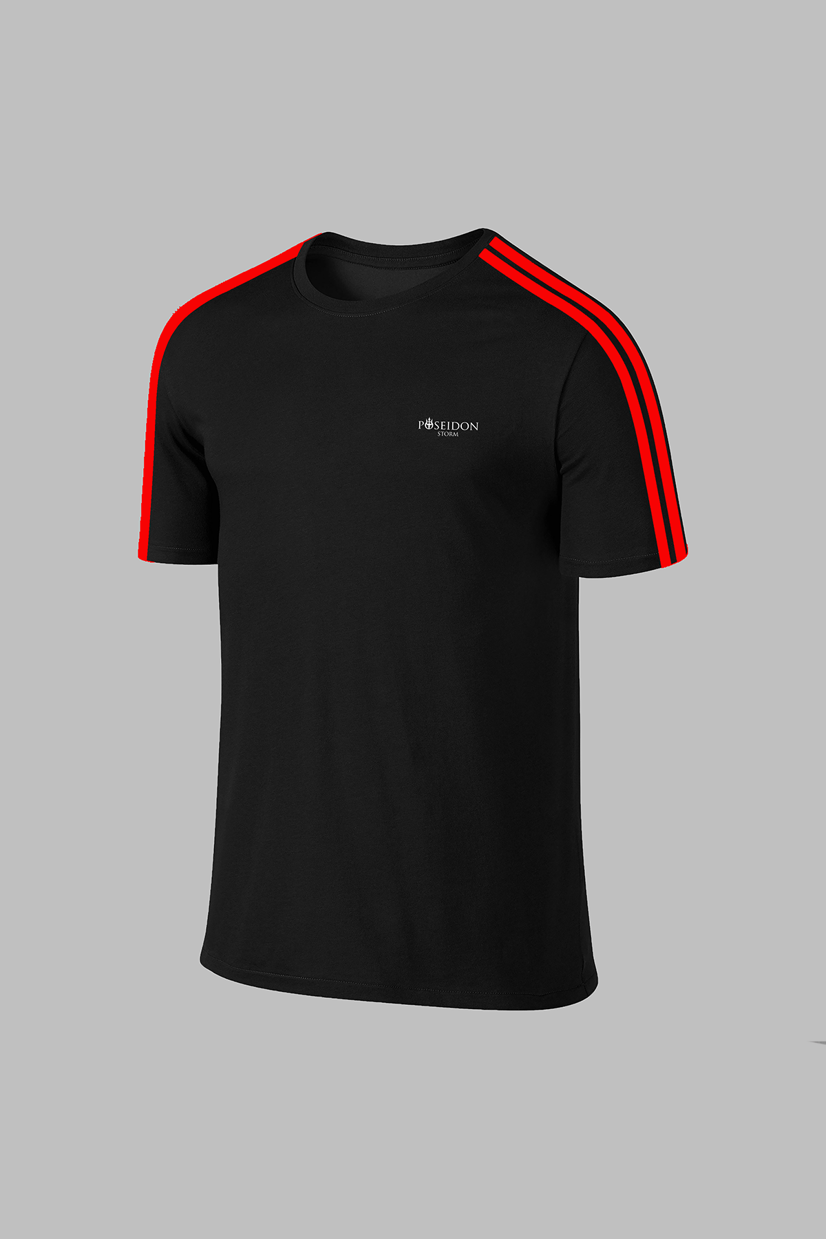 Battal Beden Erkek Siyah Dri-Fit Kumaş Spor için Konforlu Kısa Kol T-shirt (4XL- 10XL)