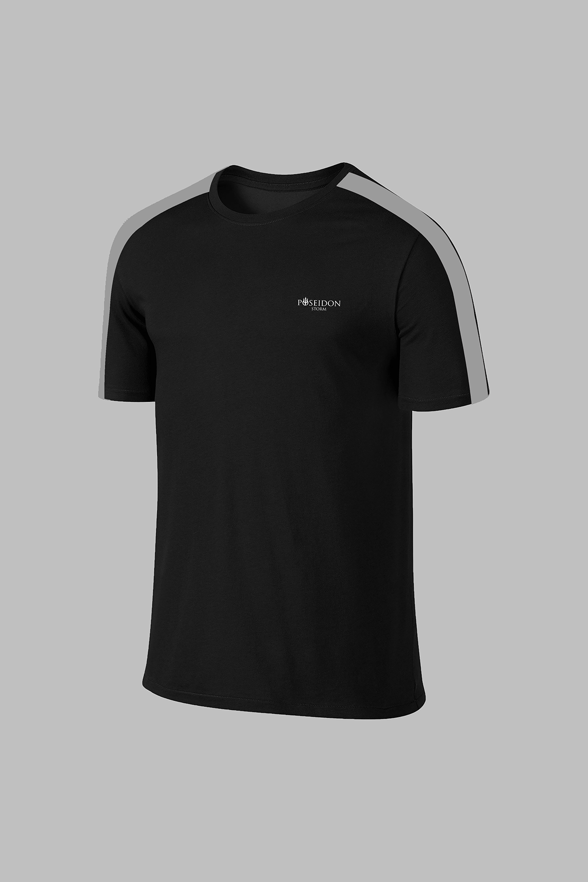 Battal Beden Erkek Siyah Dri-Fit Kumaş Yürüyüş ve Koşu için Rahat T-shirt (4XL- 10XL)