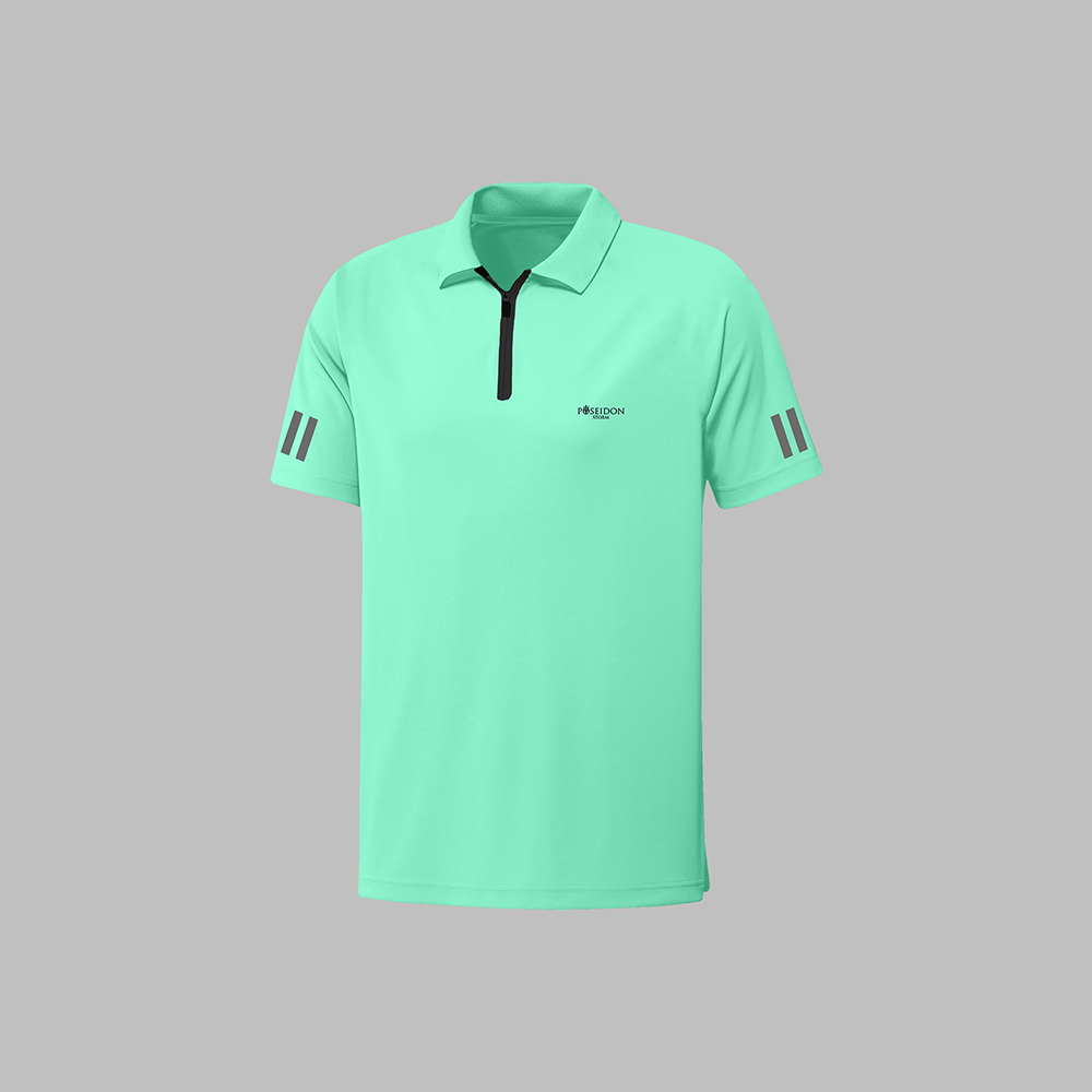 Battal Beden Erkek Su Yeşili Vision Pro Kumaş Kısa Kol Tişört  4XL-10XL