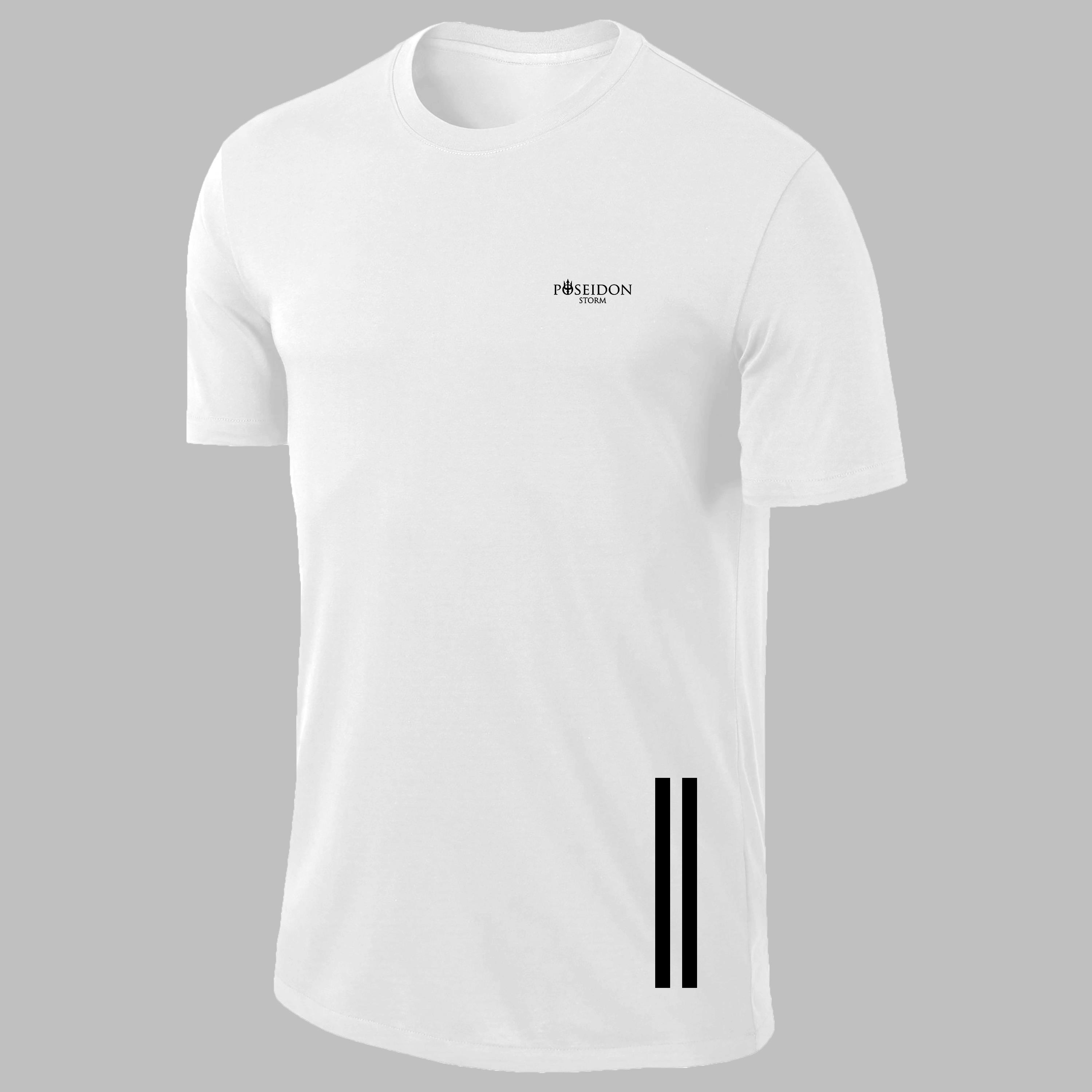 Büyük Beden Erkek Beyaz Dri-Fit Kumaş Yuvarlak Yaka Günlük Yürüyüş Konforlu T-shirt    (4XL- 10XL)