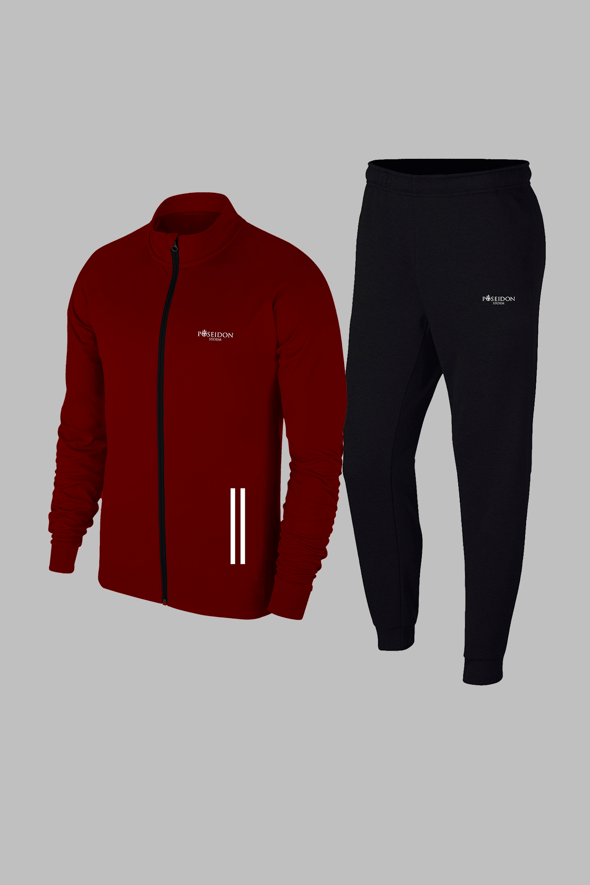 Büyük Beden Erkek Bordo Özel Supra Penye Kumaş Kapüşonlu Rahat Günlük Spor Eşofman Takımı 4XL-10XL