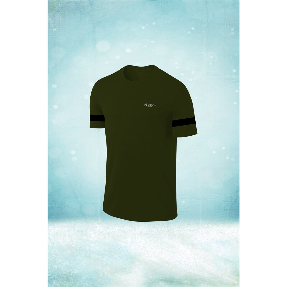 Büyük Beden Erkek Haki  Dri-Fit Kumaş Spor için Konforlu  Kısa Kol T-shirt    (4XL- 10XL)