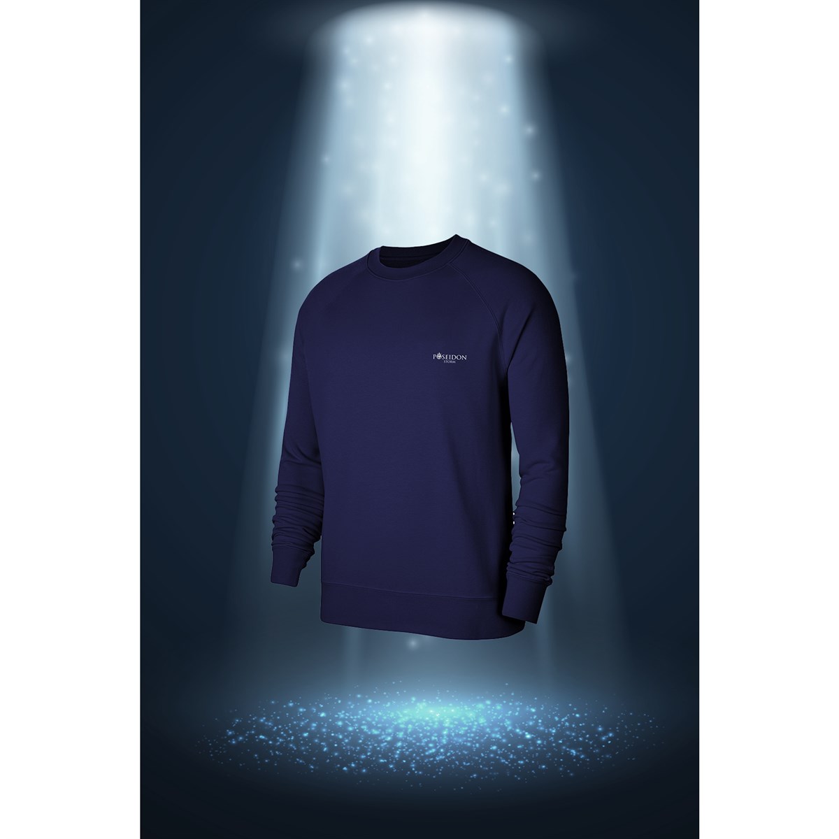Büyük Beden Erkek Lacivert İnterlok Kumaş Tasarım Yuvarlak Yaka Regular Fit Sporcu Sweatshirt 3XL-10XL