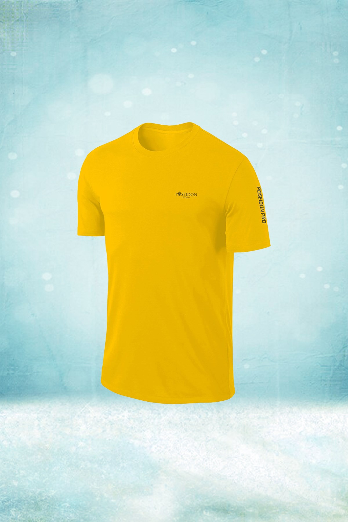 Büyük Beden Erkek Sarı Dri-Fit Kumaş Yürüyüş ve Koşu için Konforlu  Sıfır Yaka T-shirt 4XL- 10XL)