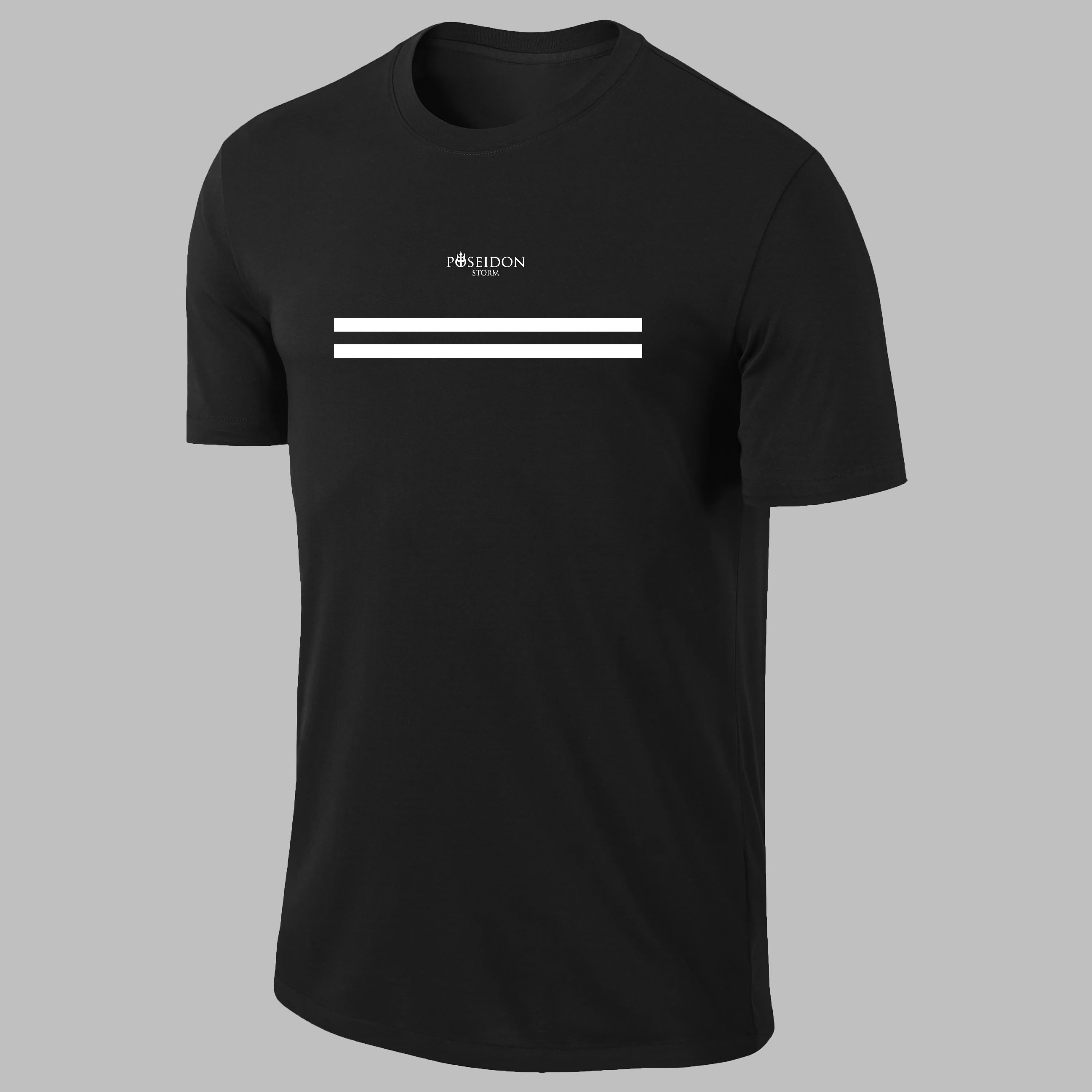 Büyük Beden Erkek Siyah Dri-Fit Kumaş Düz Yuvarlak Yaka Kısa Kol Konforlu T-shirt   (4XL- 10XL)
