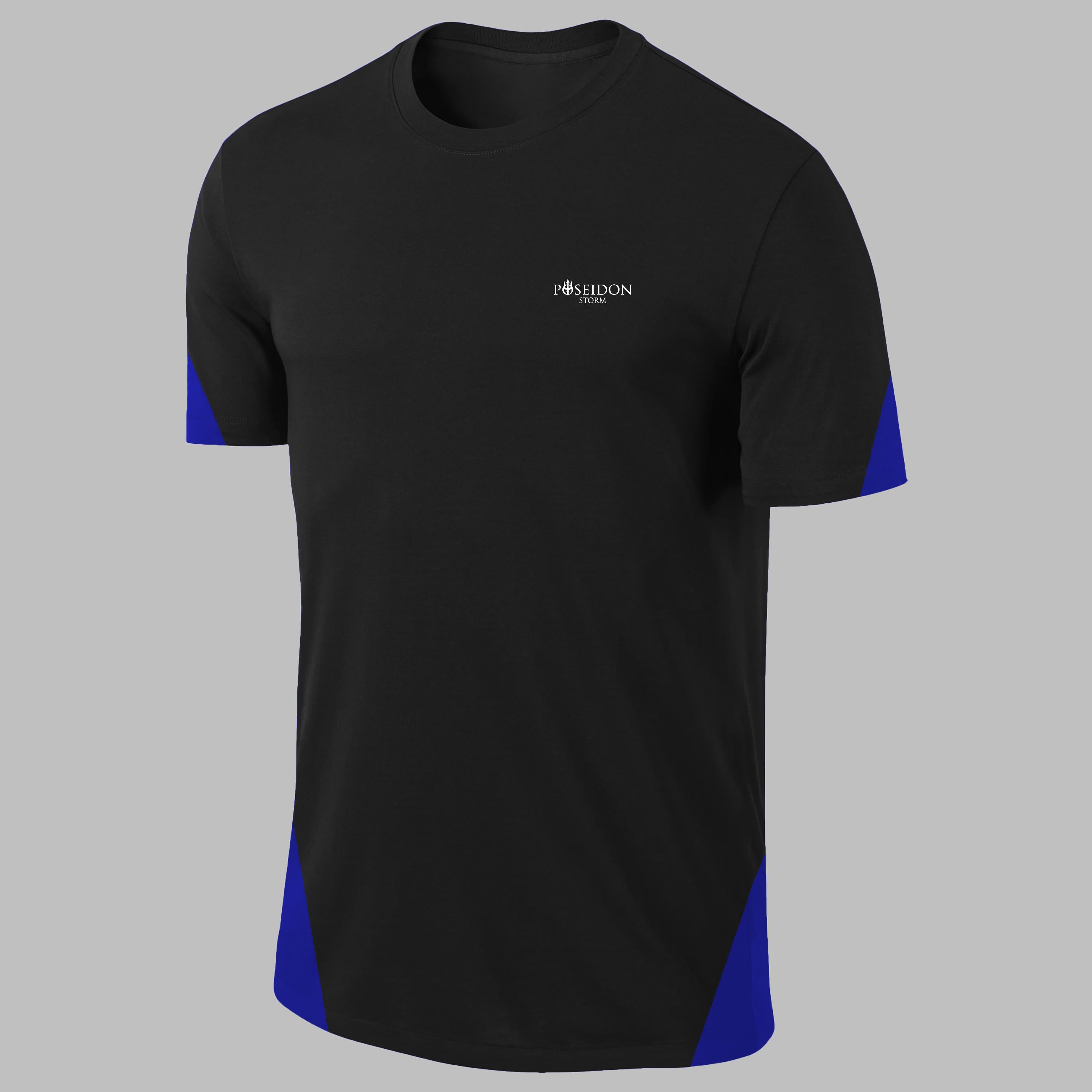 Büyük Beden Erkek Siyah Dri-Fit Kumaş Yürüyüş ve Koşu için Konforlu Sıfır Yaka T-shirt (4XL- 10XL)