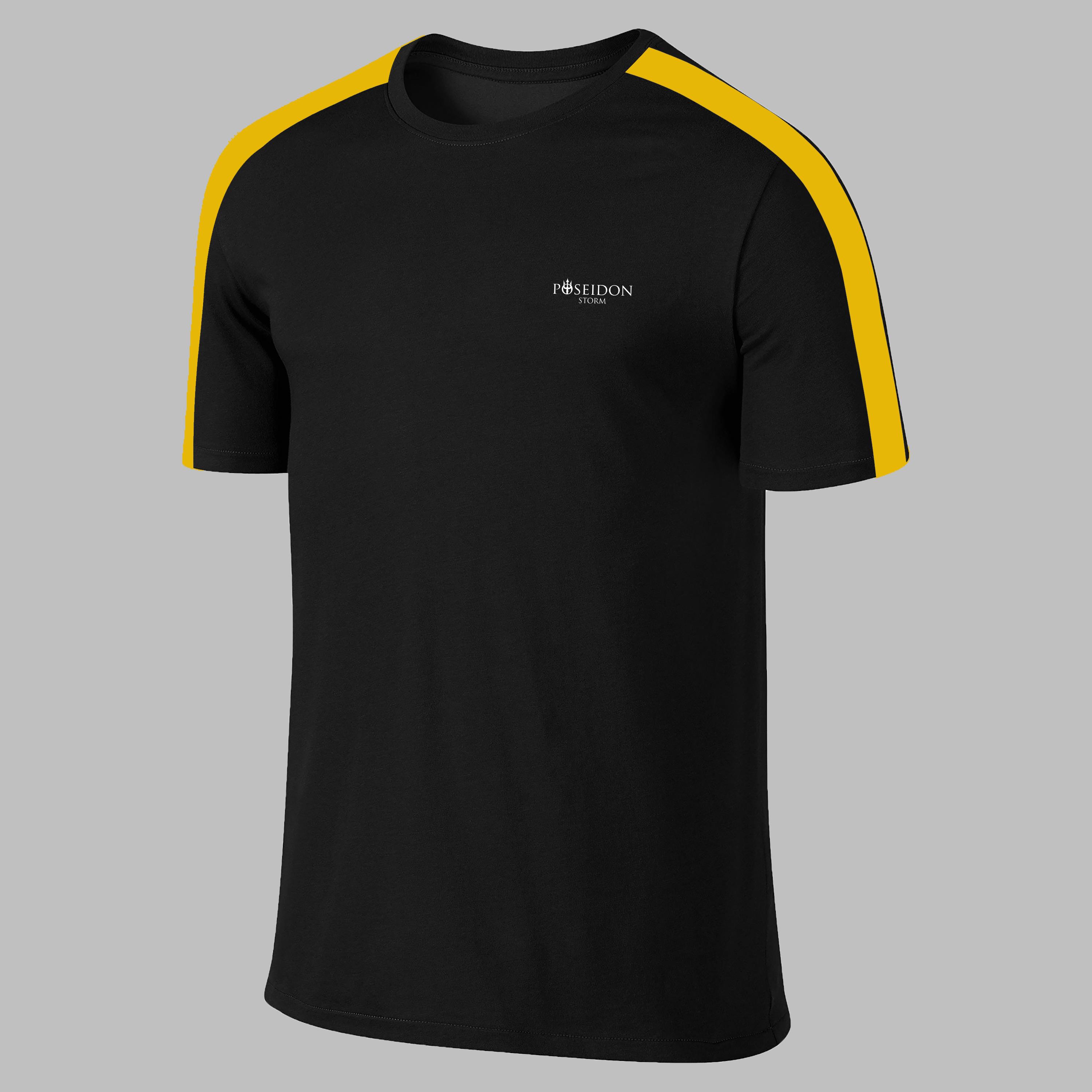Büyük Beden Erkek Siyah Dri-Fit Kumaş Koşu ve Yürüyüş için Rahat Konforlu Tshirt (4XL- 10XL)