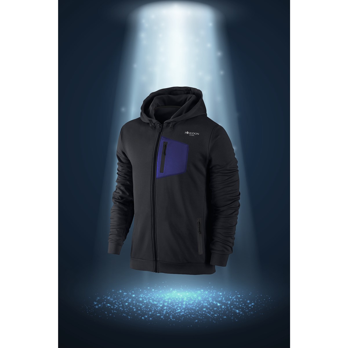 Büyük Beden Erkek Siyah İnterlok Kumaş Cepli Kapüşonlu Günlük Hoodie 3XL-10XL