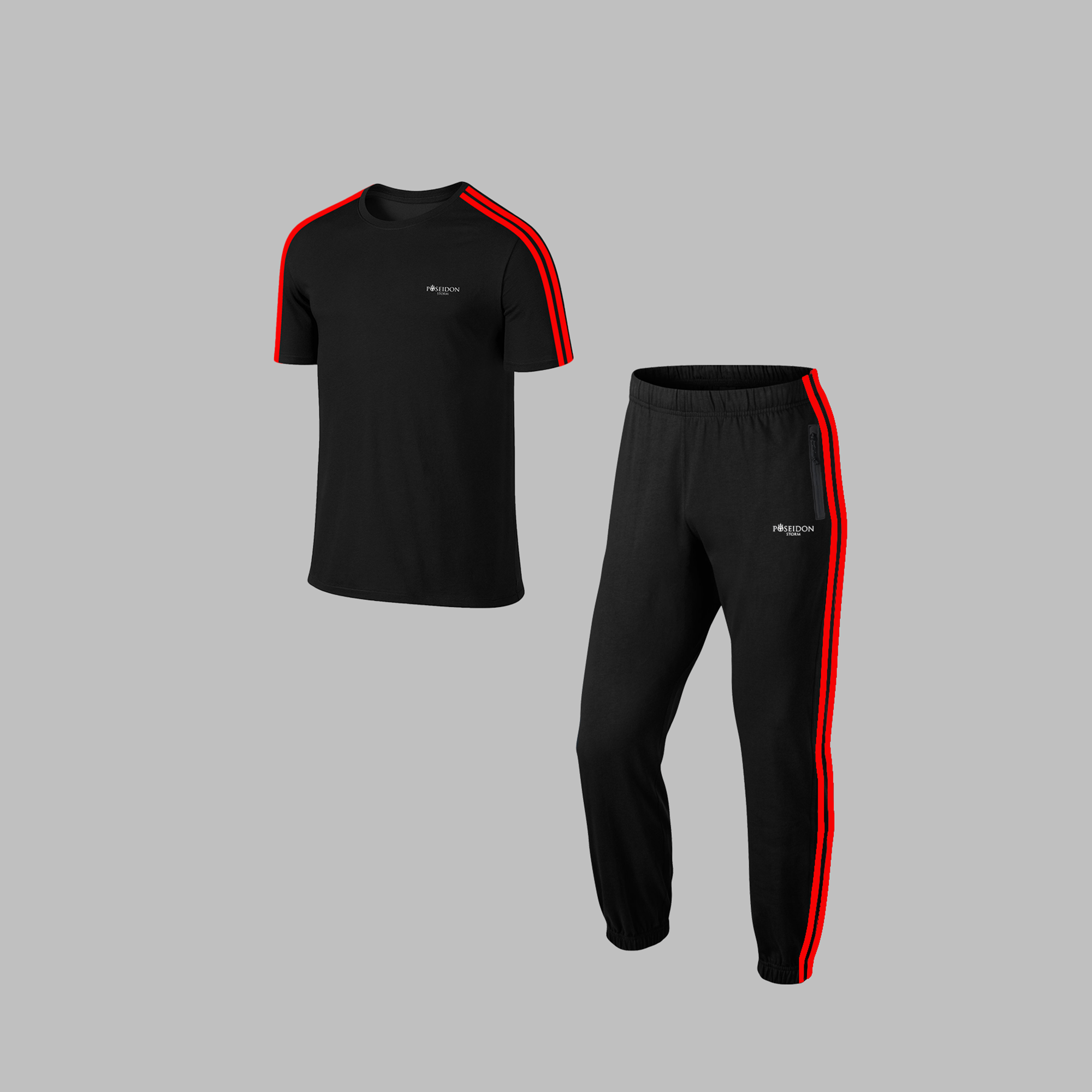 Büyük Beden Erkek Siyah Rahat  Supra Penye Kumaş Özel Tasarım Eşofman Takımı 4-10XL