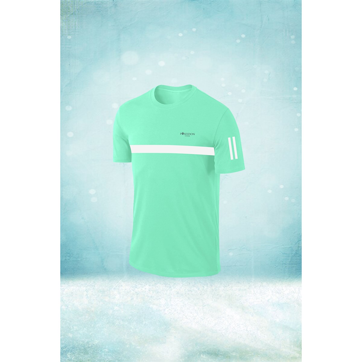Büyük Beden Erkek Su Yeşili Dri-Fit Kumaş Koşu ve Yürüyüş için Rahat  Konforlu Tshirt   (4XL- 10XL)
