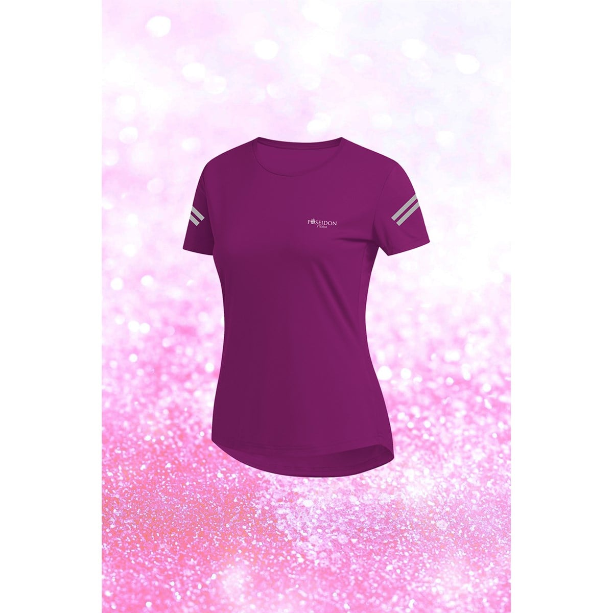 Büyük Beden Kadın Mor Dri-Fit Kumaş  Baskısız Sıfır Yaka Kısa Kol T-shirt  (4XL-10XL)