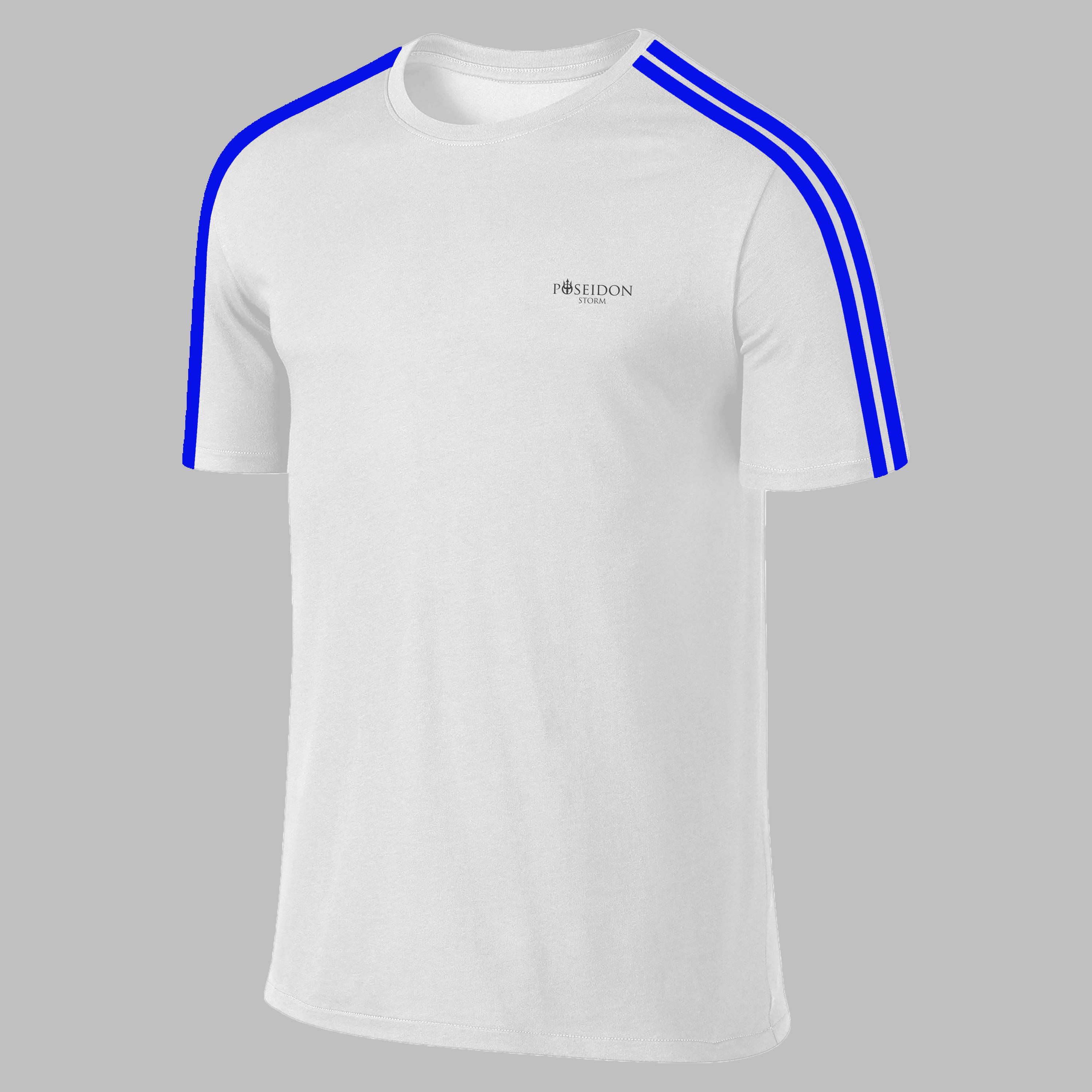 Erkek Beyaz Dri-Fit Kumaş Baskısız Bisiklet Yaka Kısa Kol T-shirt S-3XL
