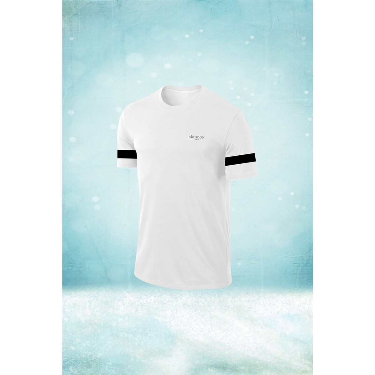 Erkek Beyaz Dri-Fit Kumaş  Baskısız Yürüyüş ve Koşu için Konforlu T-shirt  S-3XL