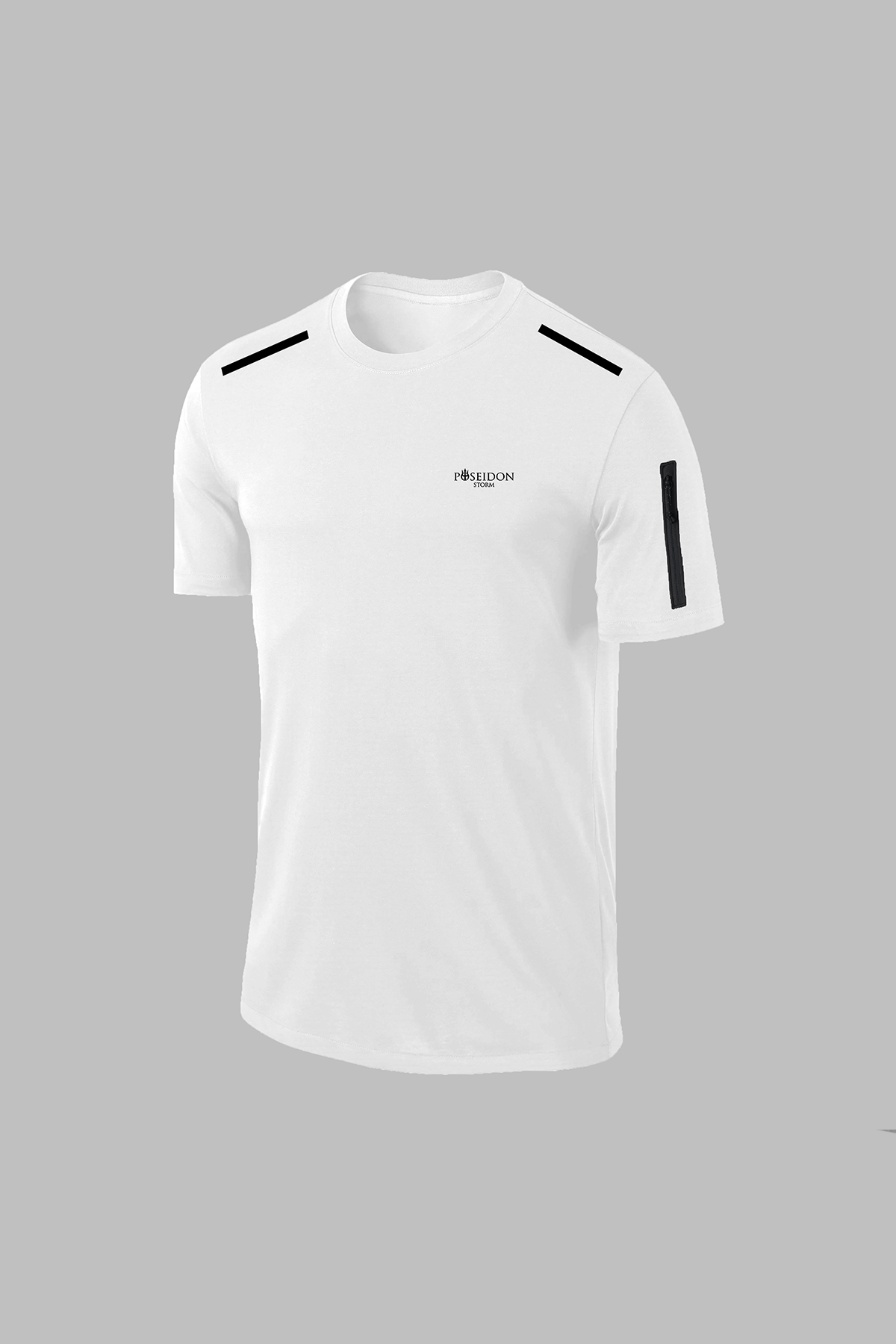 Erkek Beyaz Dri-Fit Kumaş Baskısız Yuvarlak Yaka Kısa Kol T-shirt S-3XL