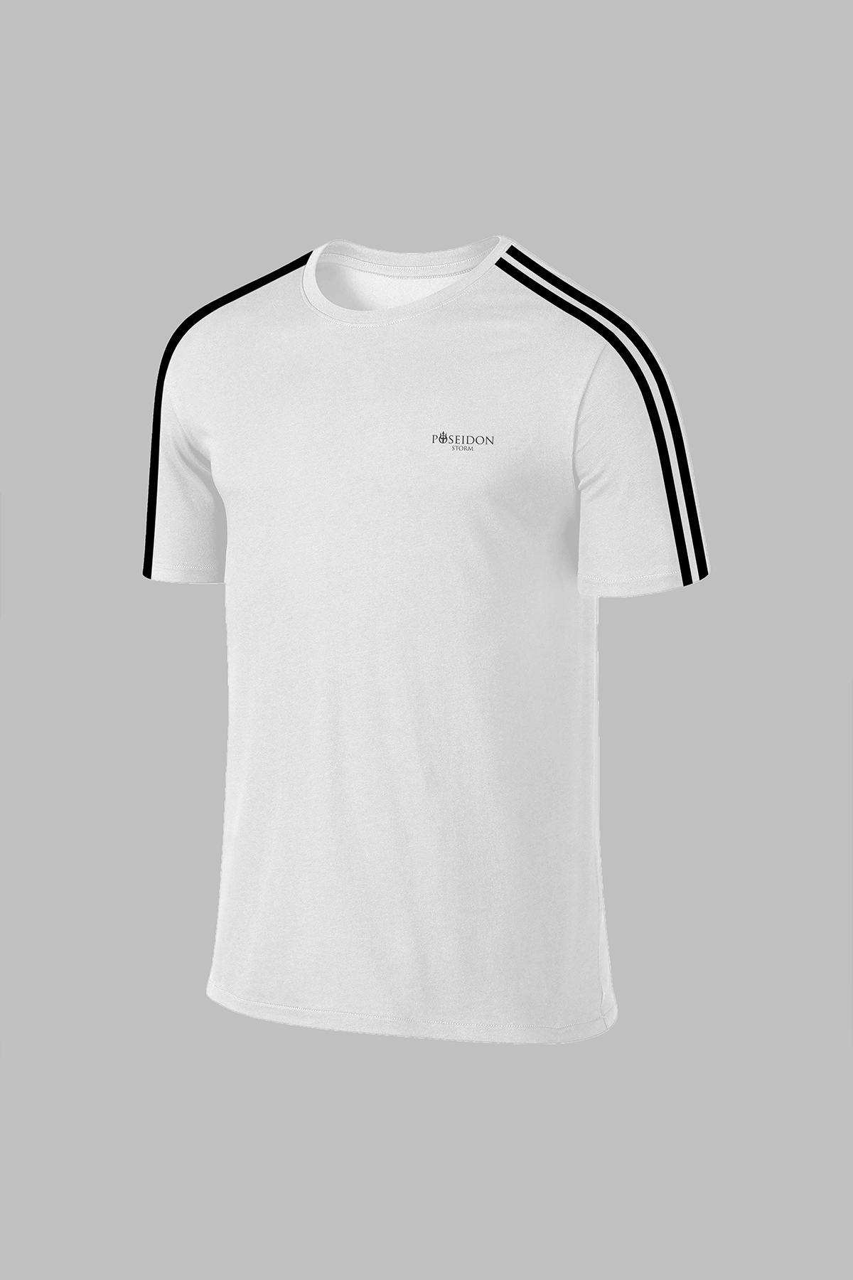 Erkek Beyaz Dri-Fit Kumaş Düz Kısa Kol Koşu için Konforlu T-shirt S-3XL