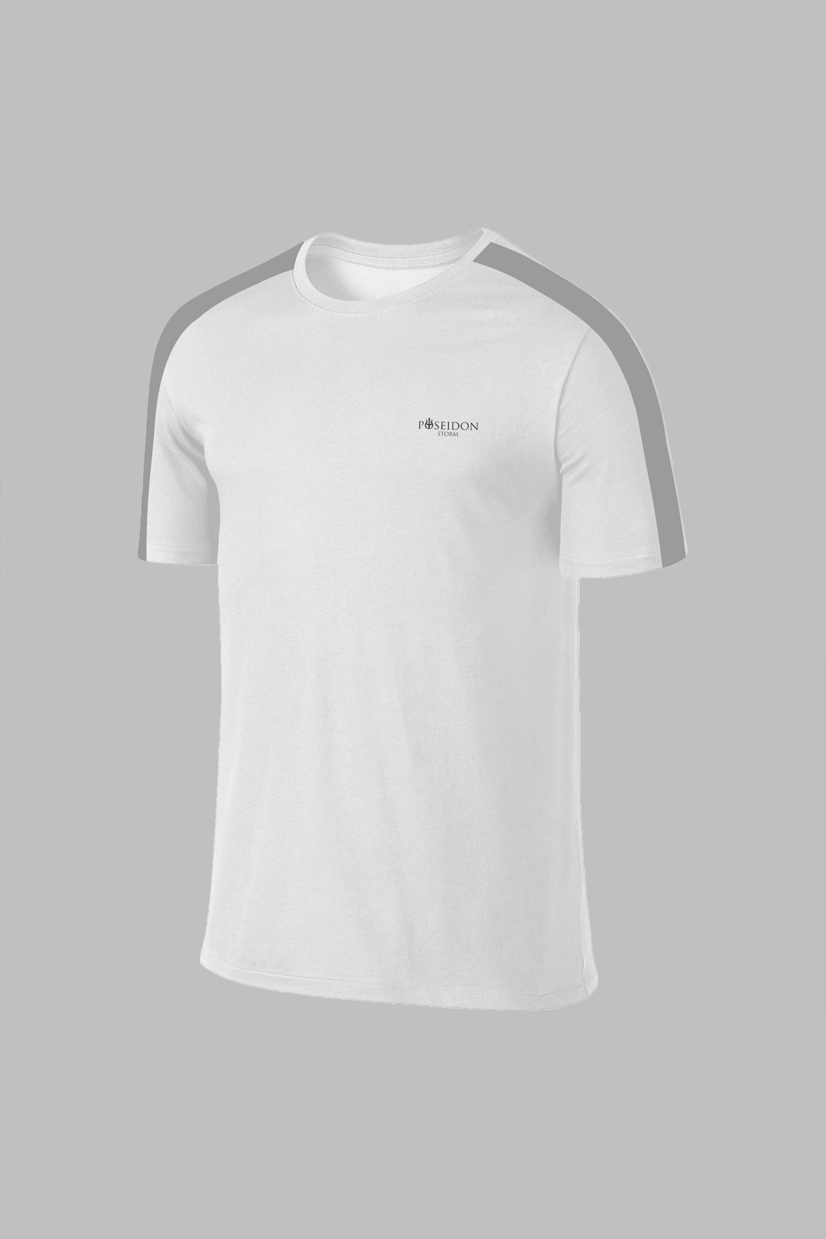 Erkek Beyaz Dri-Fit Kumaş Sıfır Yaka Kısa Kol Konforlu T-shirt S-3XL