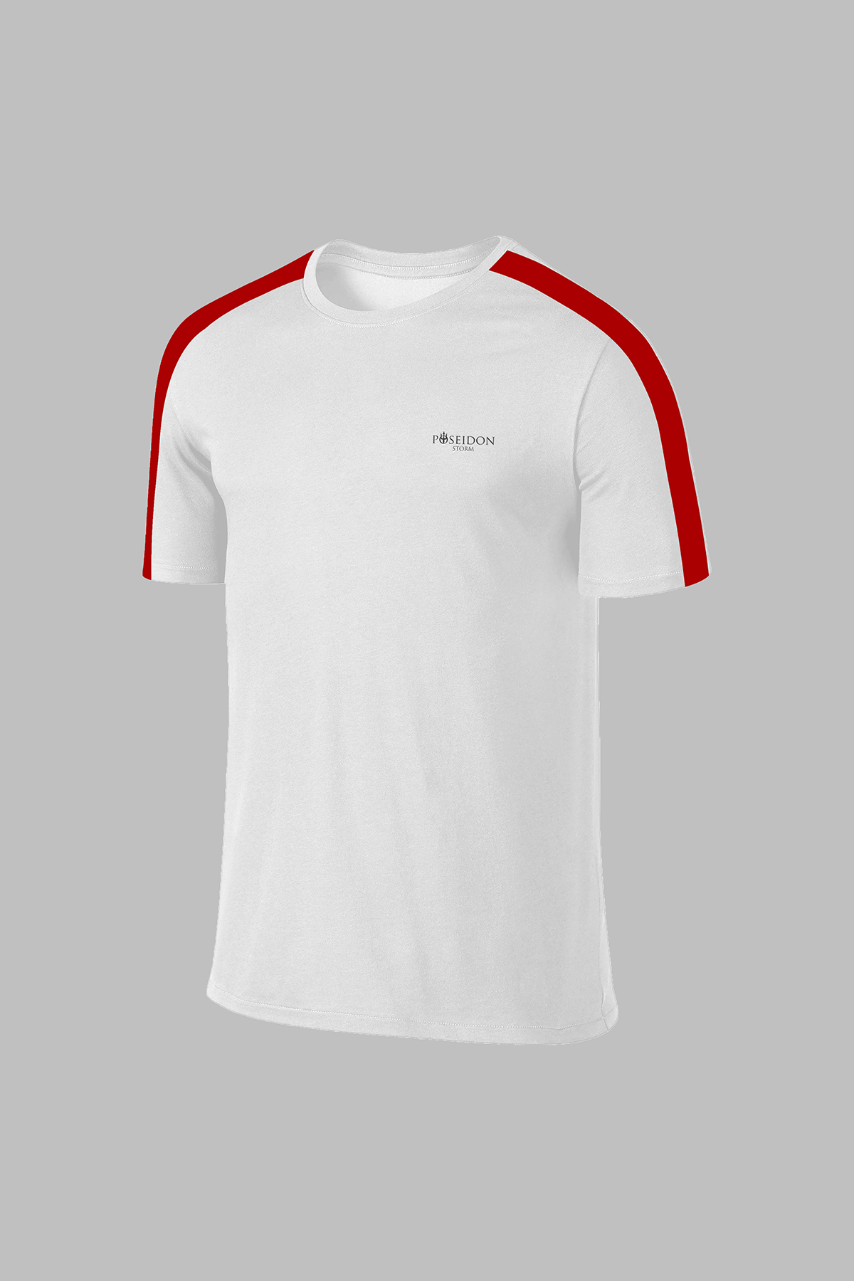 Erkek Beyaz Dri-Fit Kumaş Spor için Konforlu Bisiklet Yaka Tshirt S-3XL