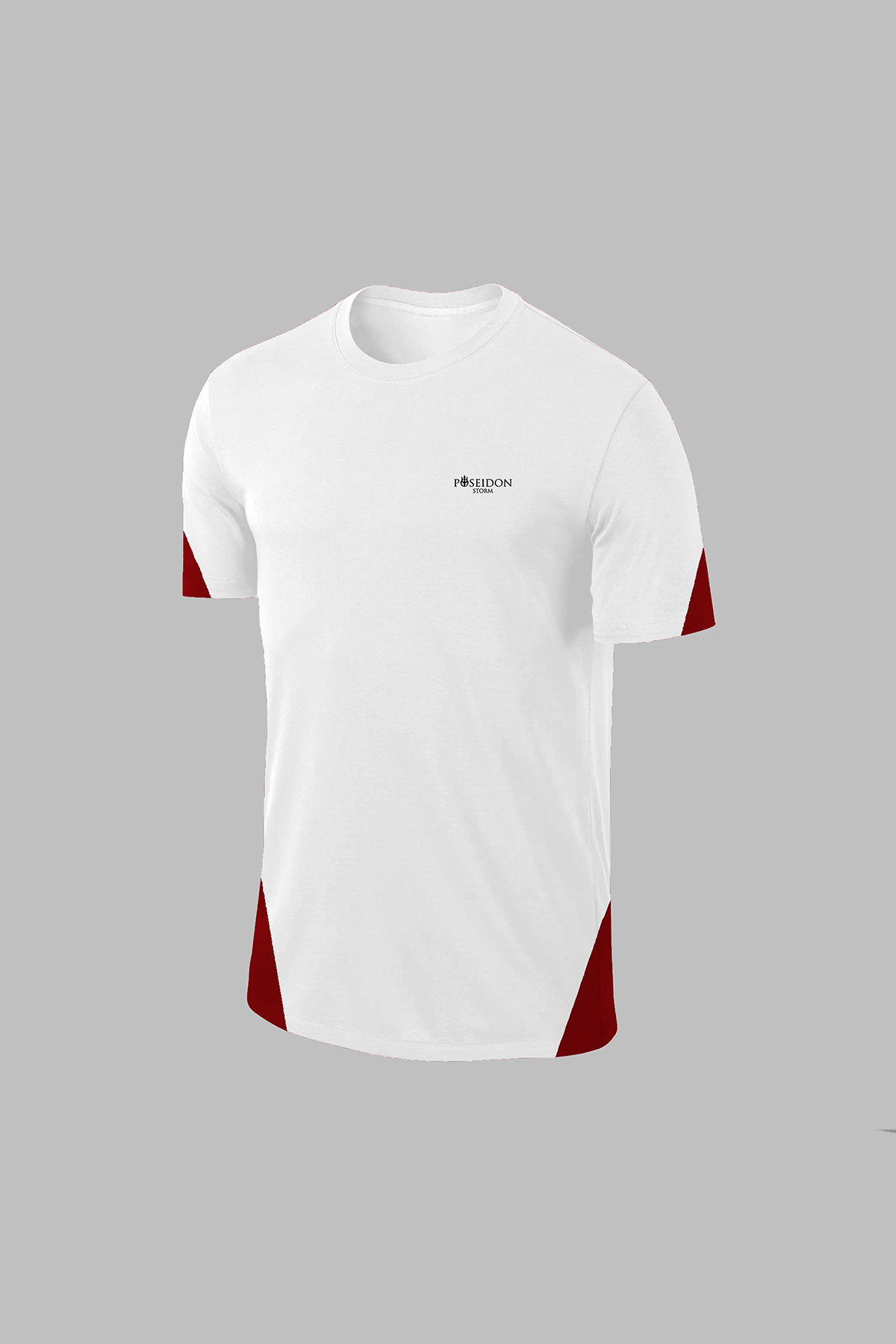 Erkek Beyaz Dri-Fit Kumaş Spor için Konforlu Bisiklet Yaka Tshirt S-3XL