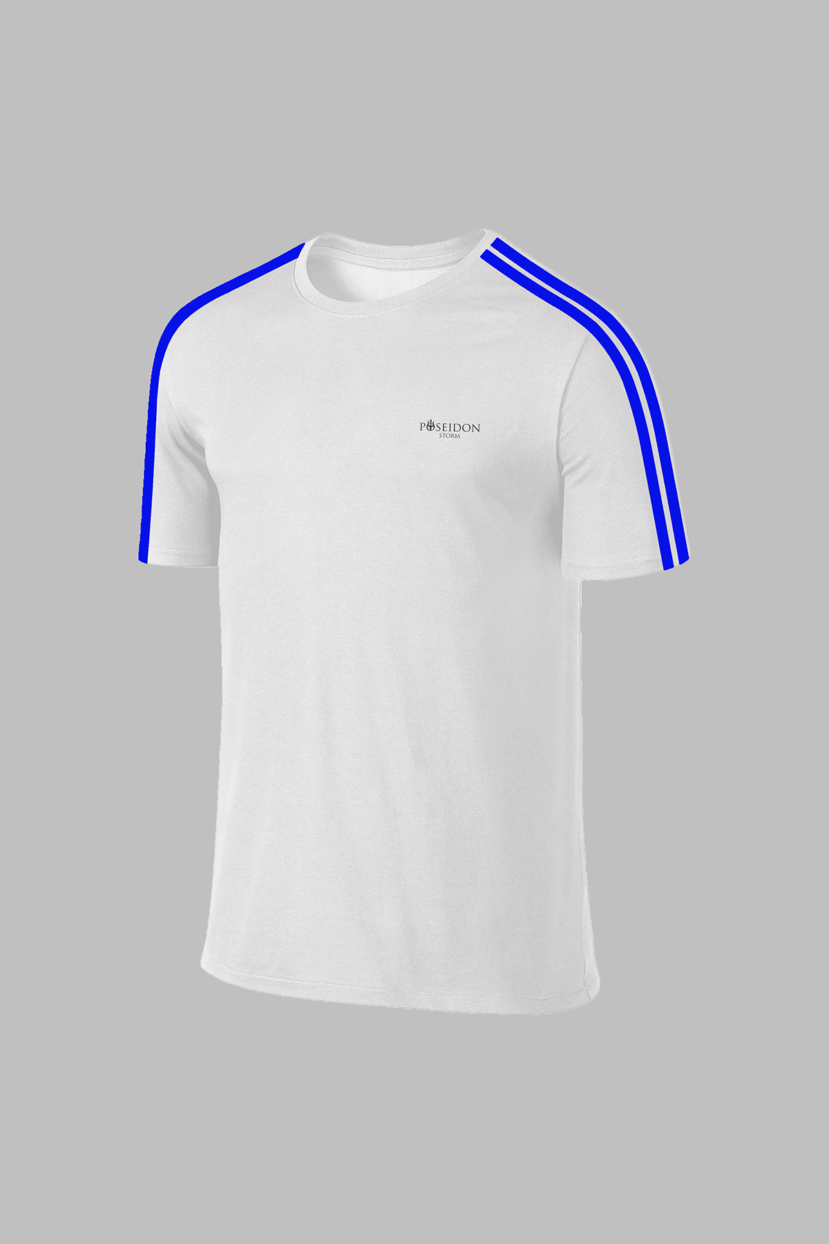 Erkek Beyaz Dri-Fit Kumaş Yürüyüş ve Koşu için Konforlu Sıfır Yaka T-shirt S-3XL