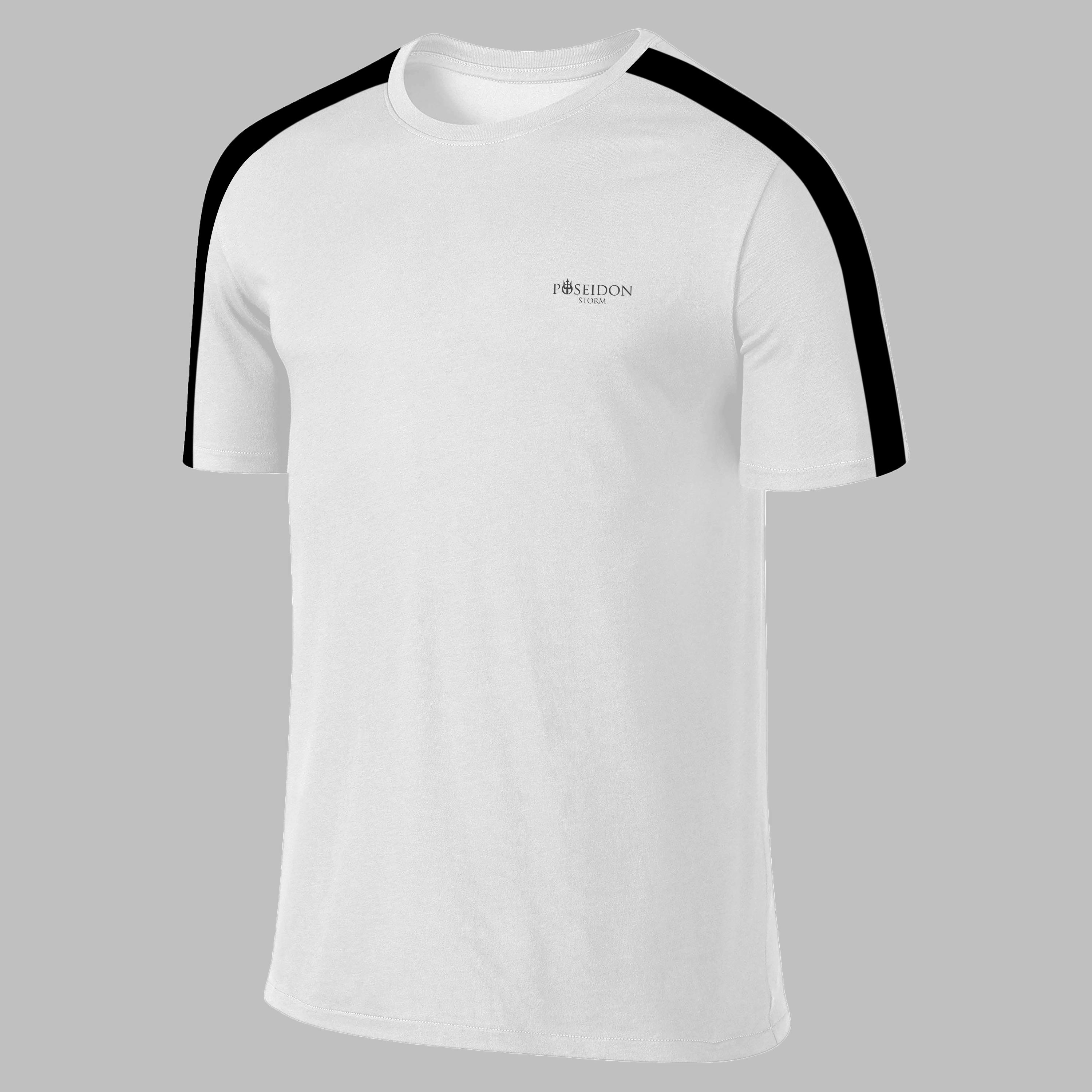 Erkek Beyaz Dri-Fit Kumaş Yürüyüş ve Koşu için Konforlu Kısa Kol T-shirt  S-3XL