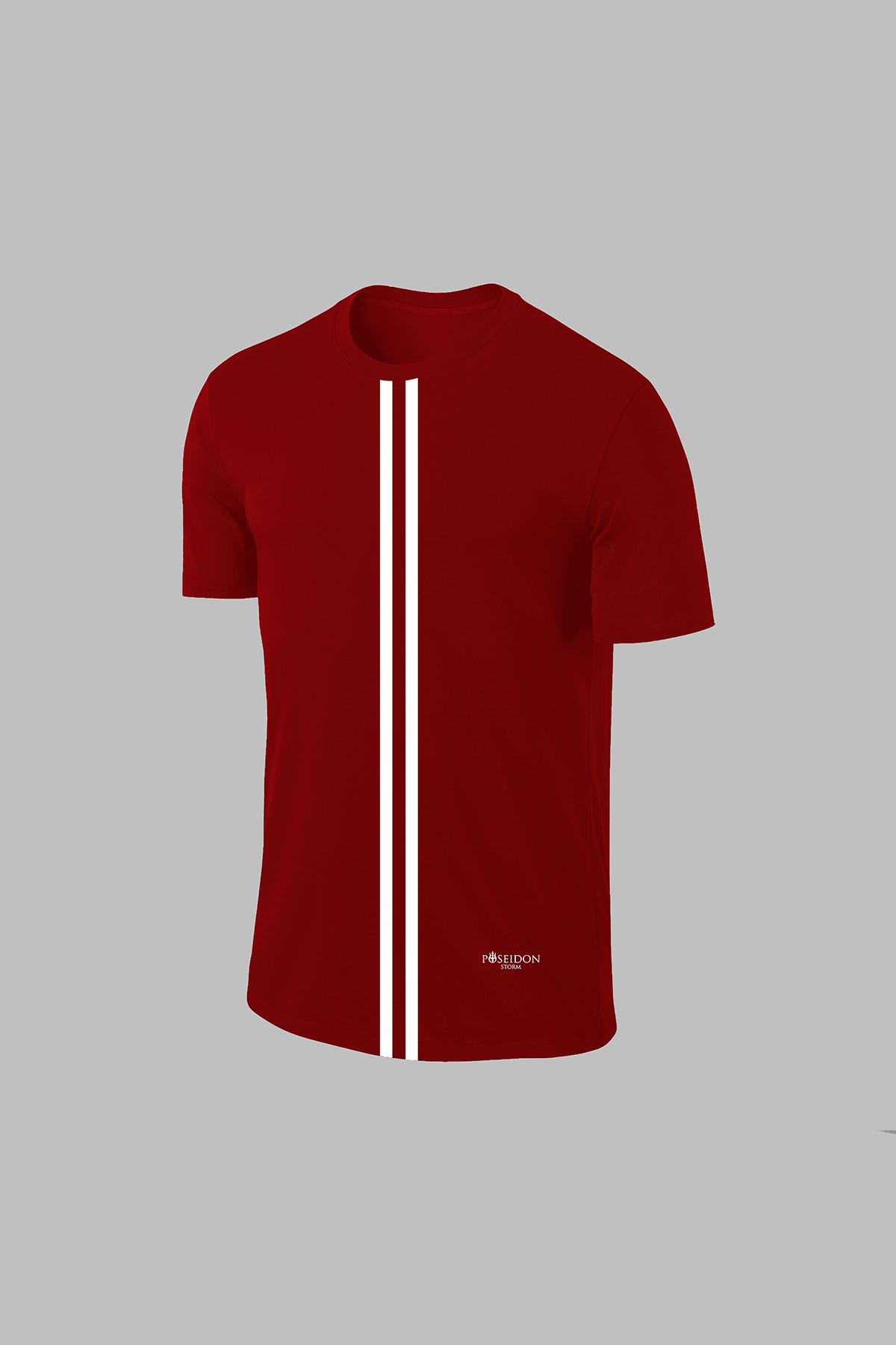 Erkek Bordo Dri-Fit Kumaş Baskısız Bisiklet Yaka Sporcu T-shirt   S-3XL