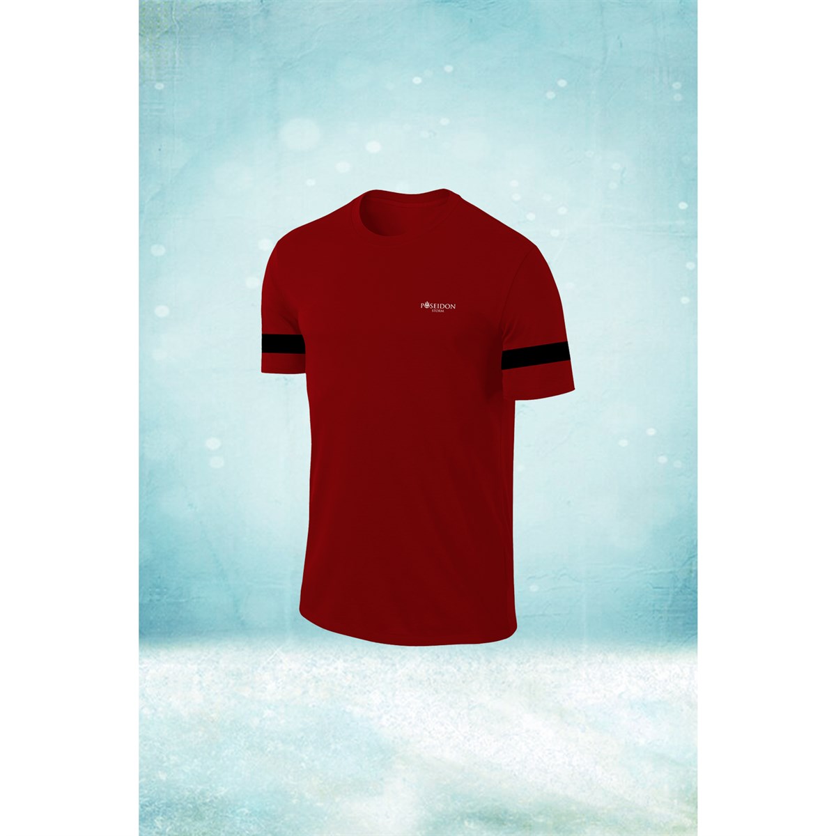 Erkek Bordo Dri-Fit Kumaş Baskısız Yuvarlak Yaka Kısa Kol Tshirt  S-3XL