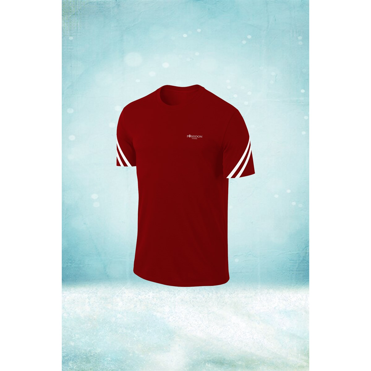Erkek Bordo Dri-Fit Kumaş Konforlu  Sıfır Yaka Tshirt  S-3XL