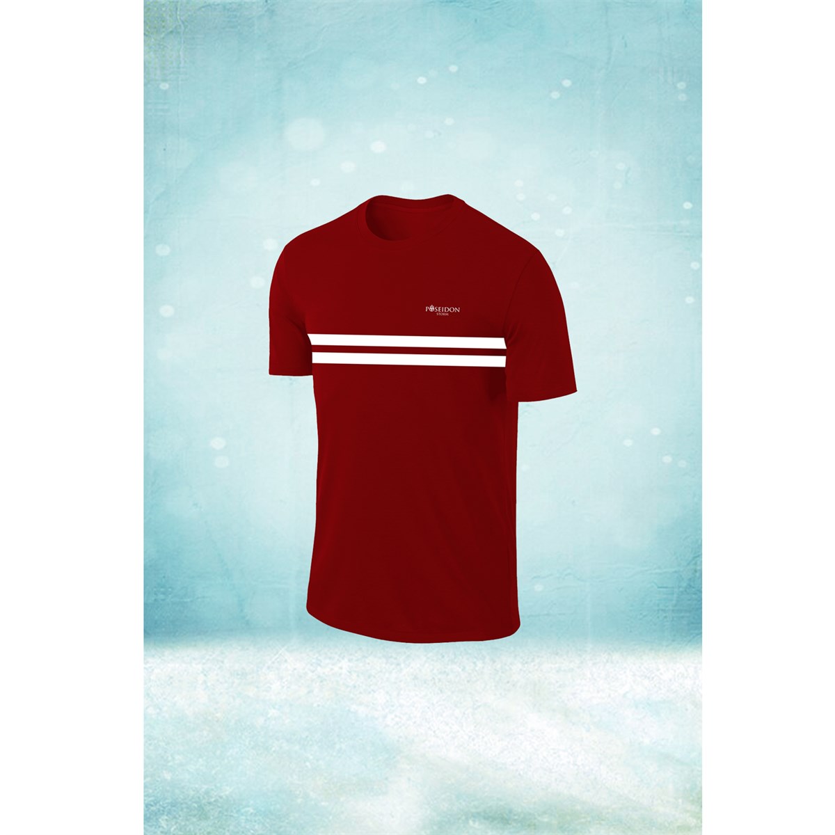 Erkek Bordo Dri-Fit Kumaş Yürüyüş ve Koşu için Konforlu  Sıfır Yaka T-shirt S-3XL