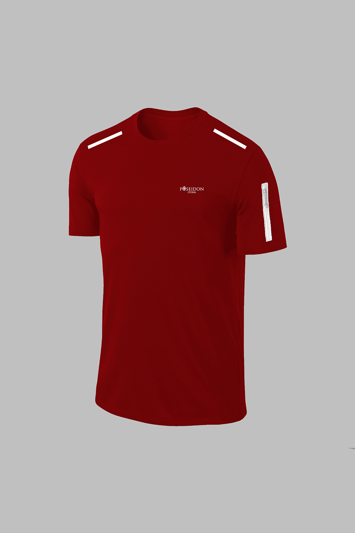 Erkek Bordo Dri-Fit Kumaş Yürüyüş ve Koşu için Konforlu Kısa Kol T-shirt  S-3XL