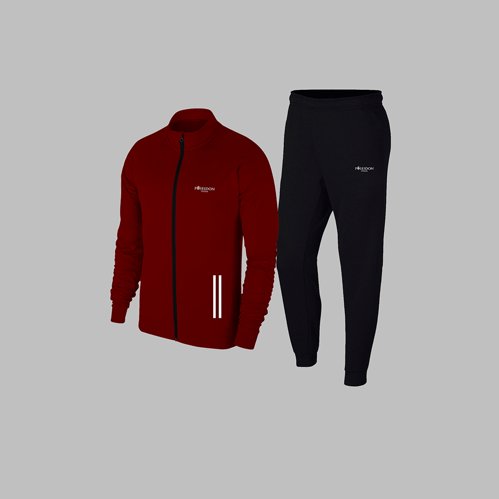 Erkek Bordo Supra Penye Kumaş Kişiye Özel Şık Tasarım Eşofman Takımı (S-3XL)