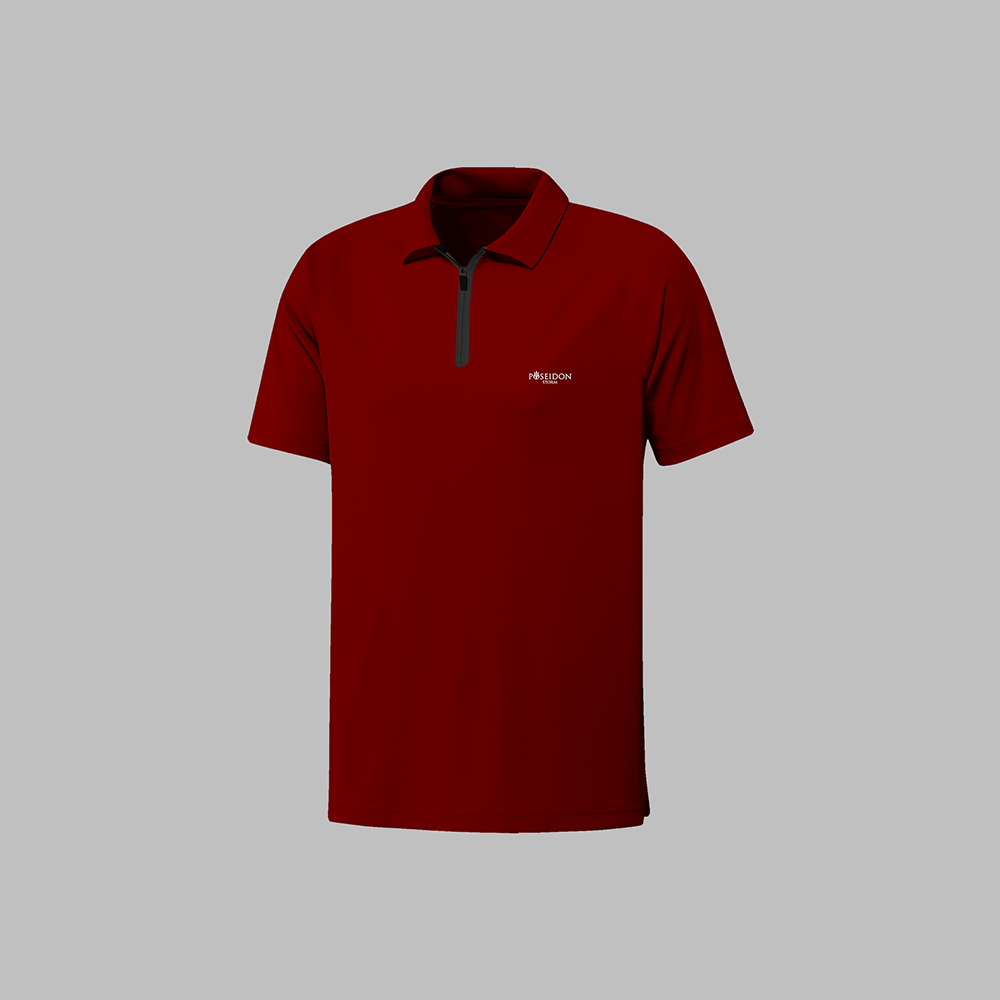 Erkek Bordo Vision Pro Kumaş Kısa Kol Tişört S-3XL