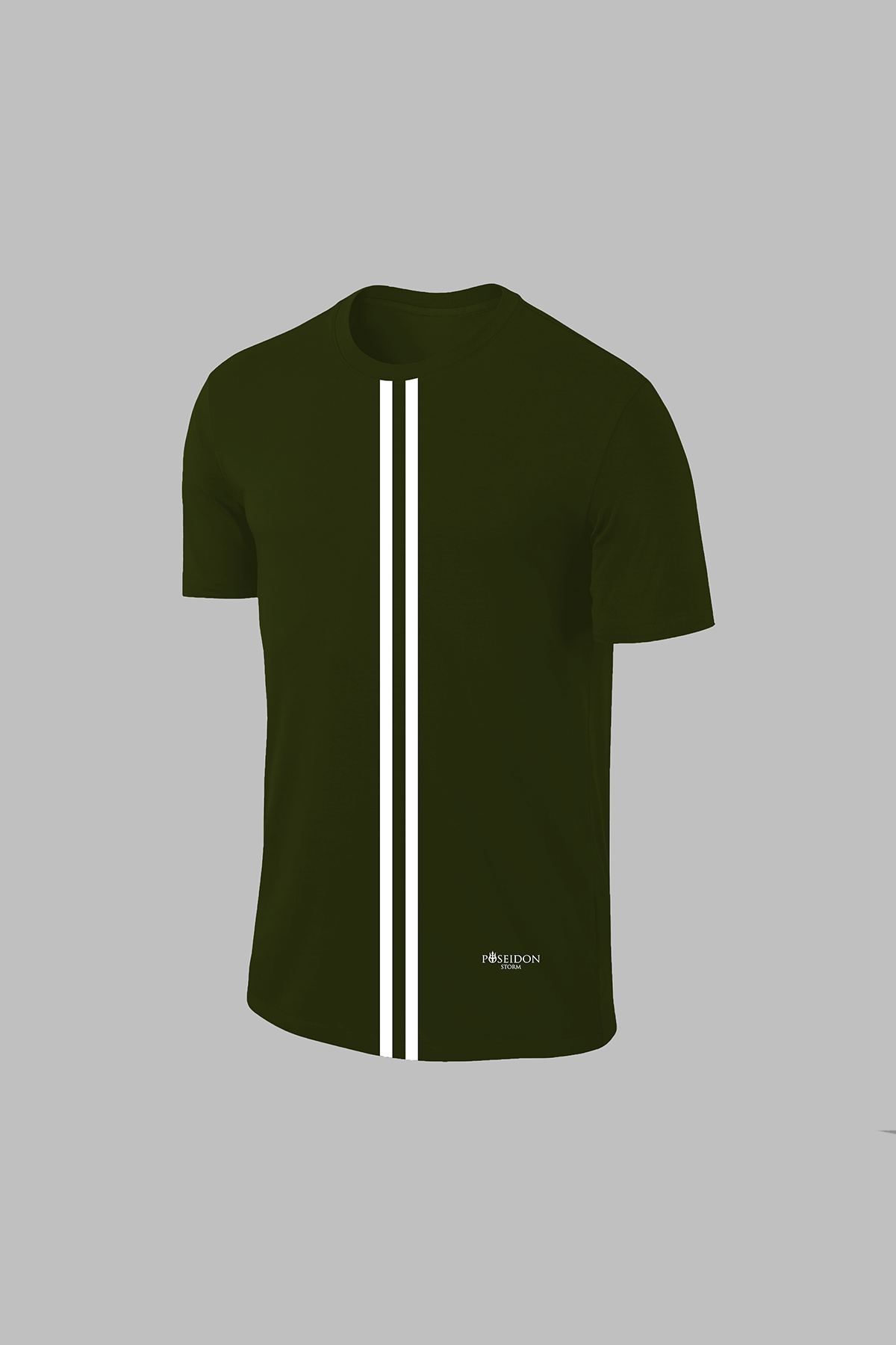 Erkek Haki  Dri-Fit Kumaş Yürüyüş ve Koşu için Konforlu  Sıfır Yaka T-shirt S-3XL