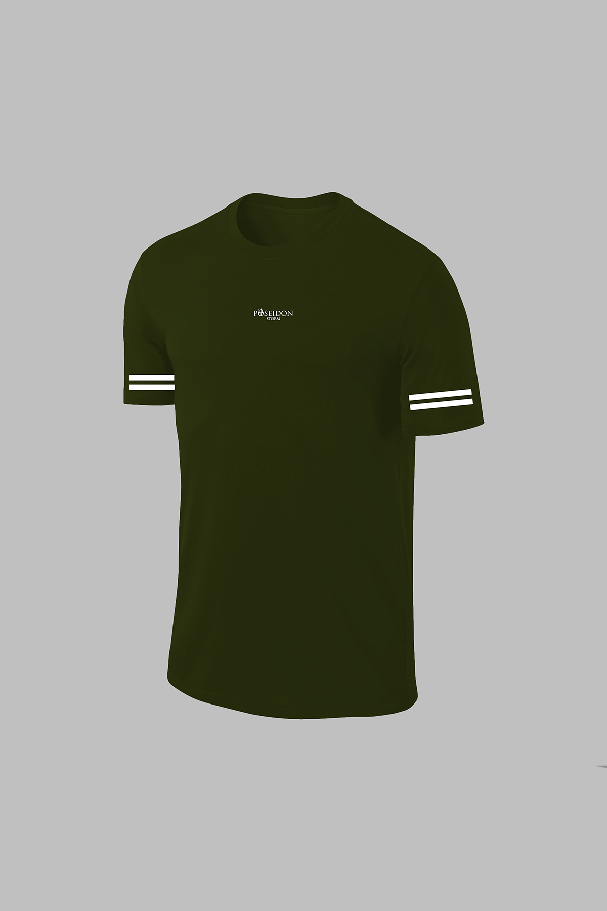 Erkek Haki Dri-Fit Kumaş Yürüyüş ve Koşu için Konforlu  Kısa Kol T-shirt  S-3XL
