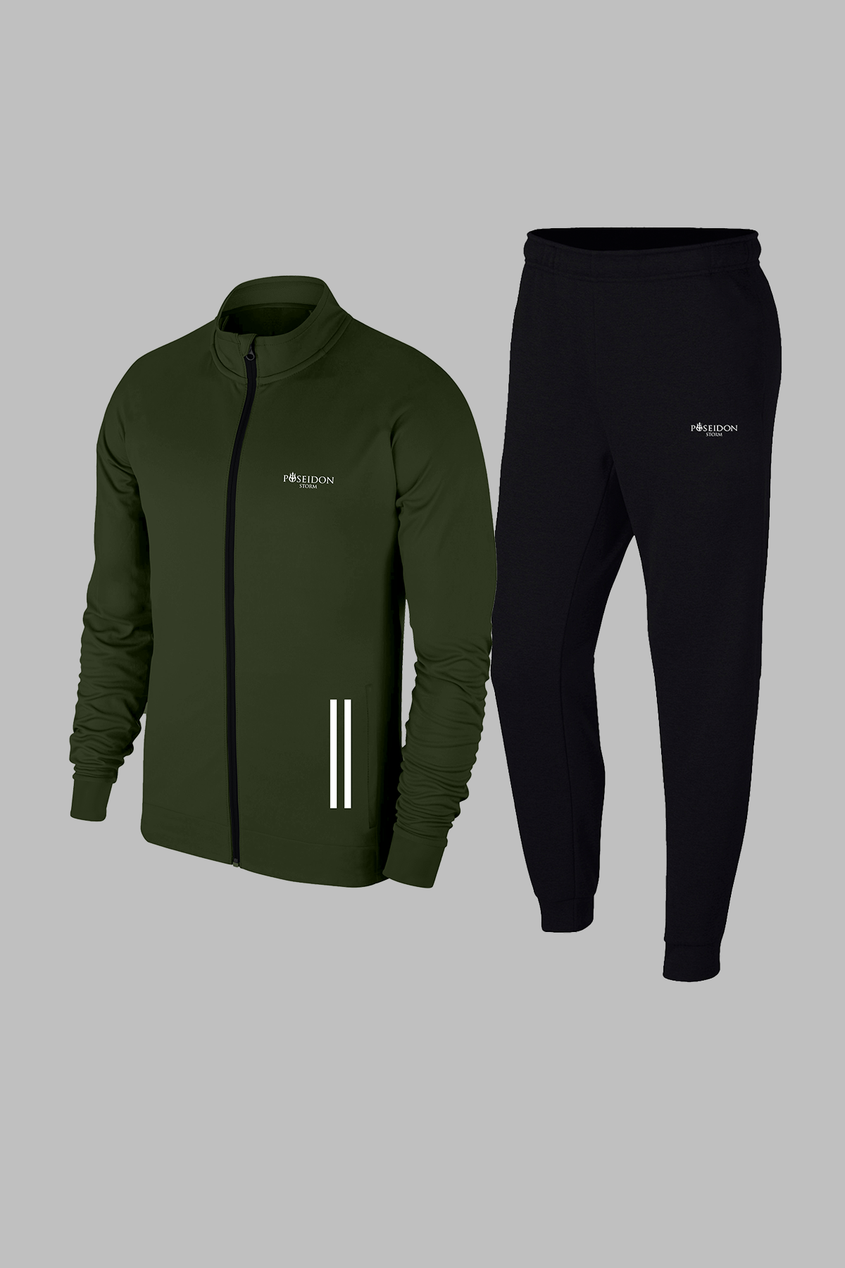 Erkek Haki Yeni Supra Penye Kumaş Kapüşonlu Üst Spor ve Eğlence Günlük Özel Koşu Seti S -3XL