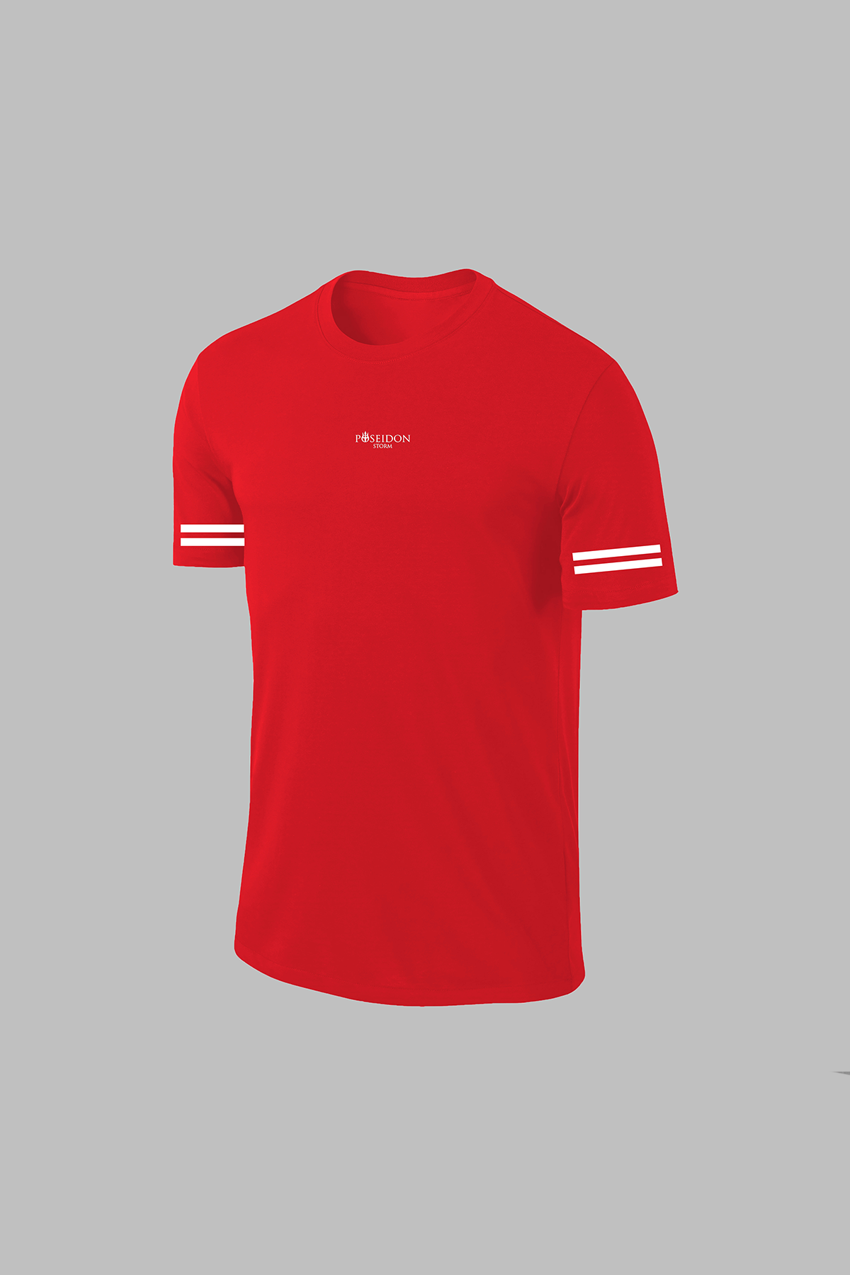 Erkek Kırmızı Dri-Fit Kumaş Baskısız Yuvarlak Yaka Kısa Kol T-shirt  S-3XL