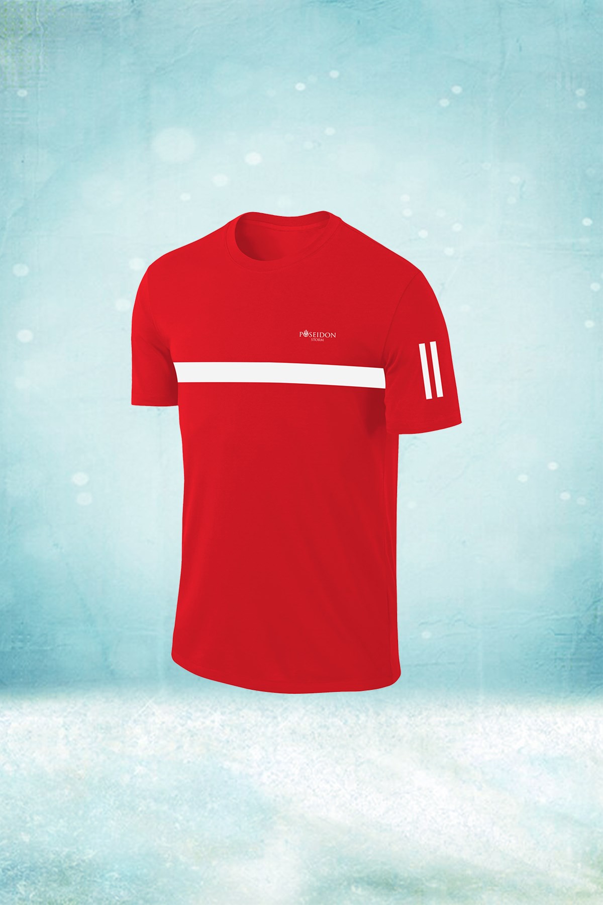 Erkek Kırmızı Dri-Fit Kumaş Yürüyüş ve Koşu için Konforlu  Sıfır Yaka T-shirt S-3XL