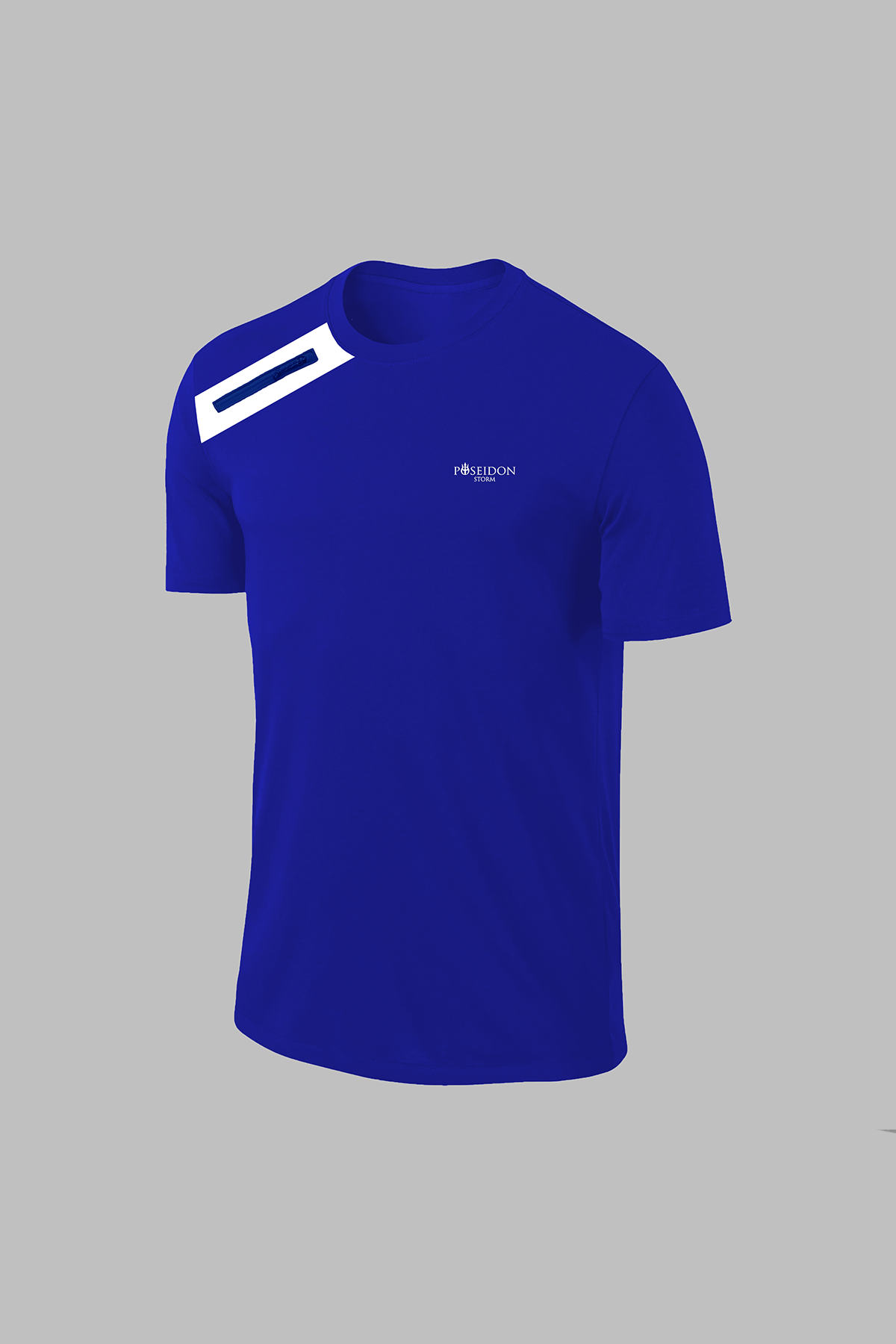 Erkek Mavi Dri-Fit Kumaş Baskısız Yuvarlak Yaka Kısa Kol T-shirt   S-3XL