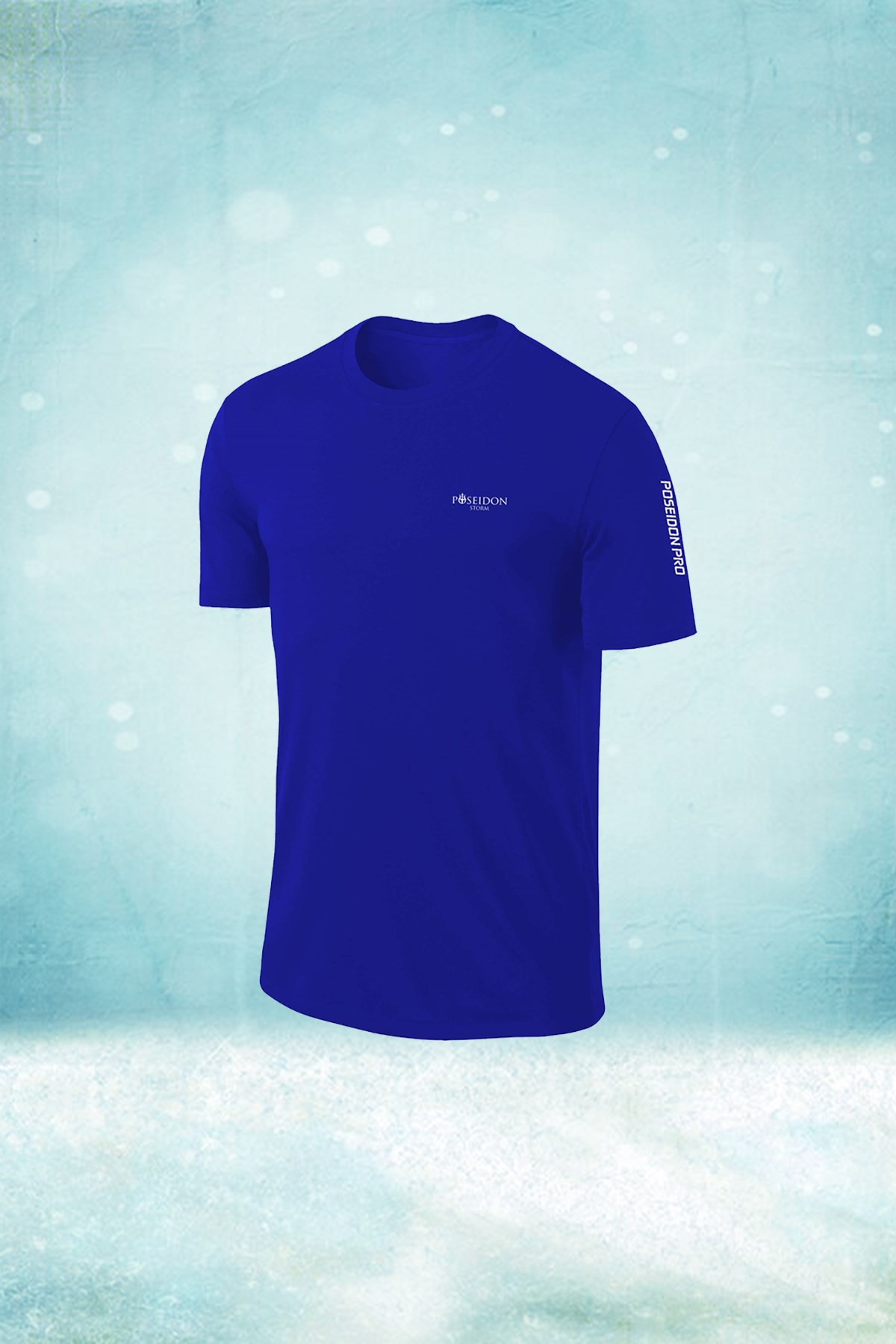 Erkek Mavi Dri-Fit Kumaş Fit Yuvarlak Yaka Kısa Kol T-shirt  S-3XL