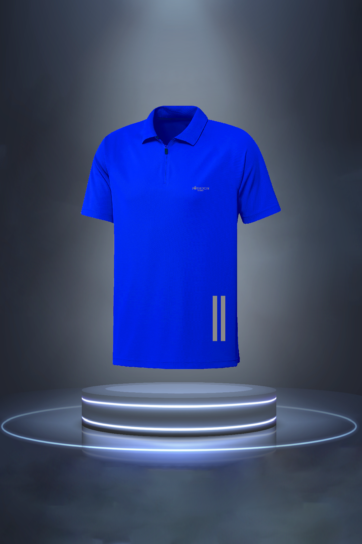Erkek Mavi Vision Pro Kumaş Fit Kısa Kol T-shirt S-3XL