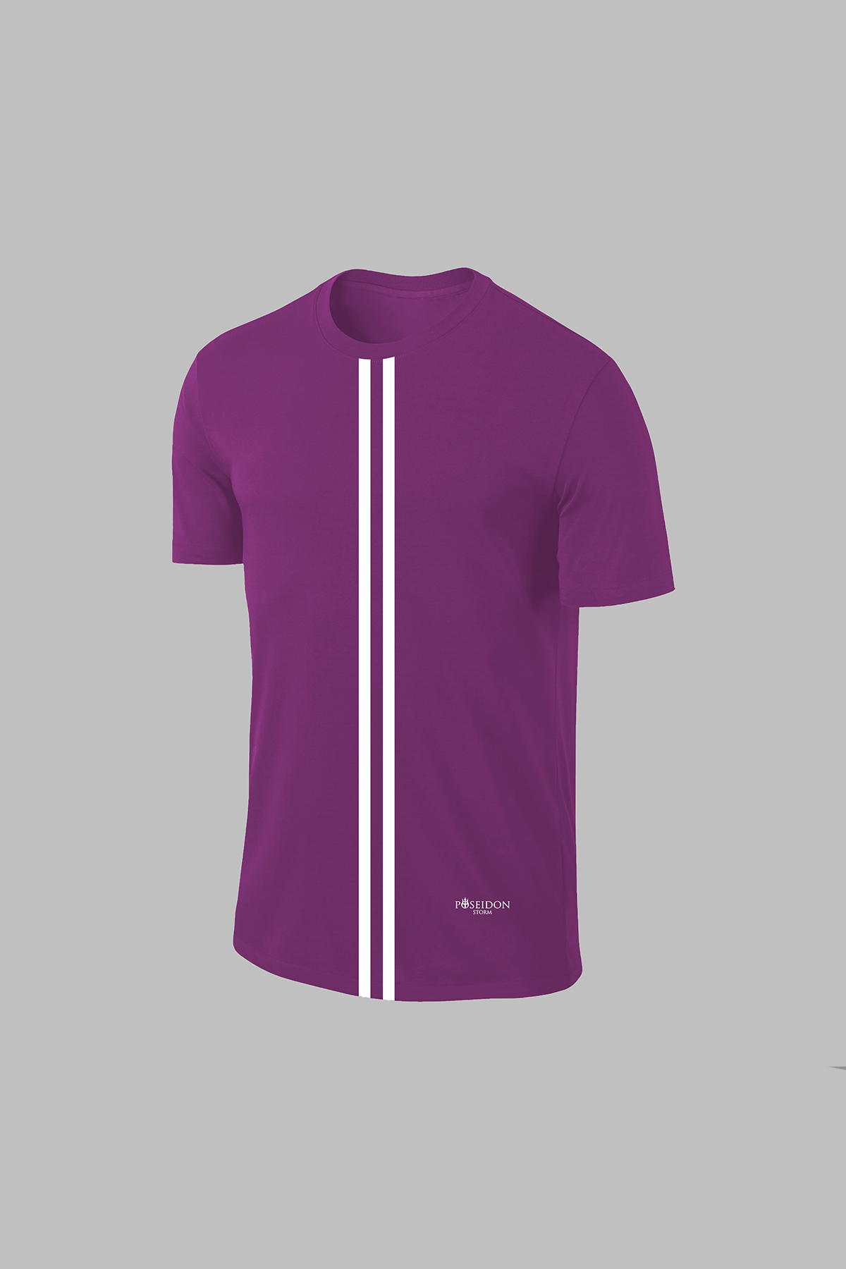 Erkek Mor Dri-Fit Kumaş Yuvarlak Yaka  Şık Konforlu T-shirt  S-3XL