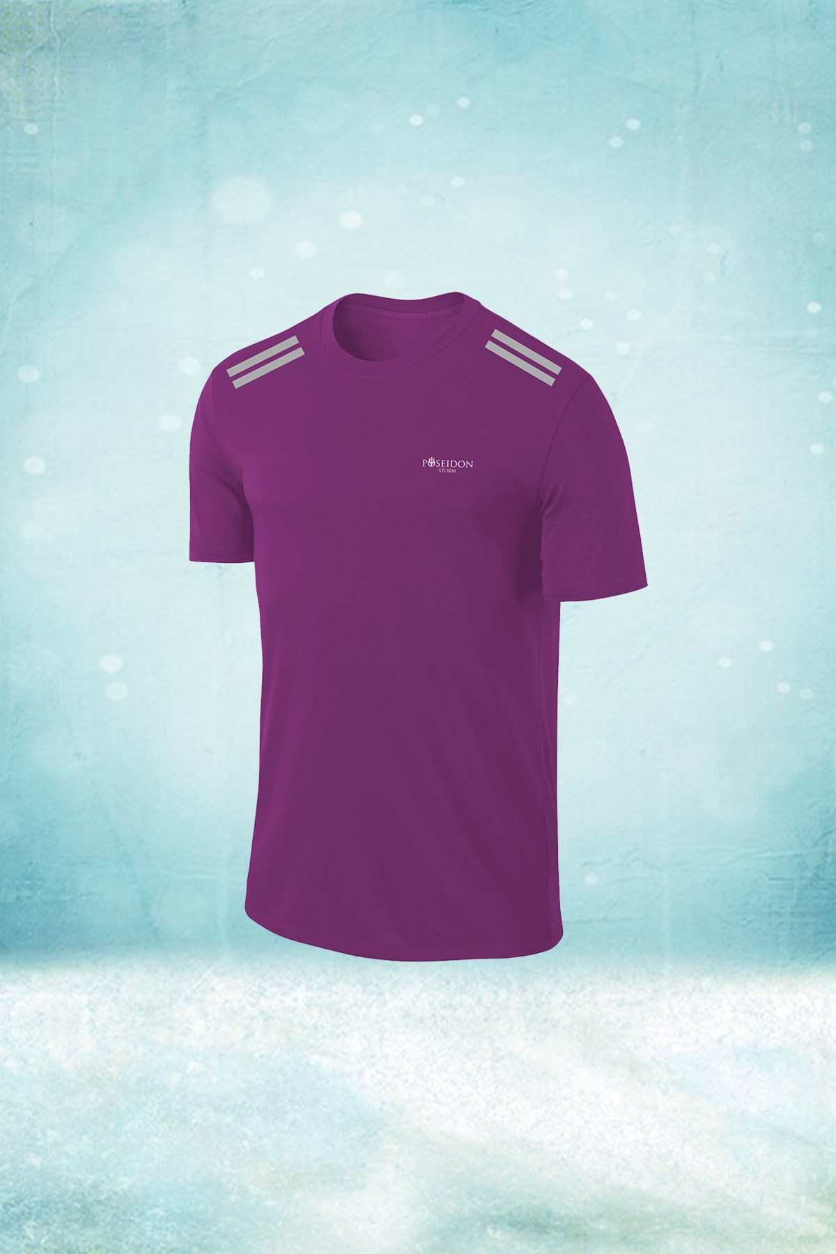 Erkek Mor Dri-Fit Kumaş Yuvarlak Yaka  Şık Konforlu T-shirt  S-3XL 
