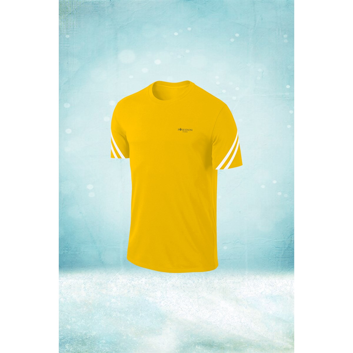 Erkek Sarı Dri-Fit Kumaş Baskısız Yuvarlak Yaka Kısa Kol Regular Tshirt  S-3XL