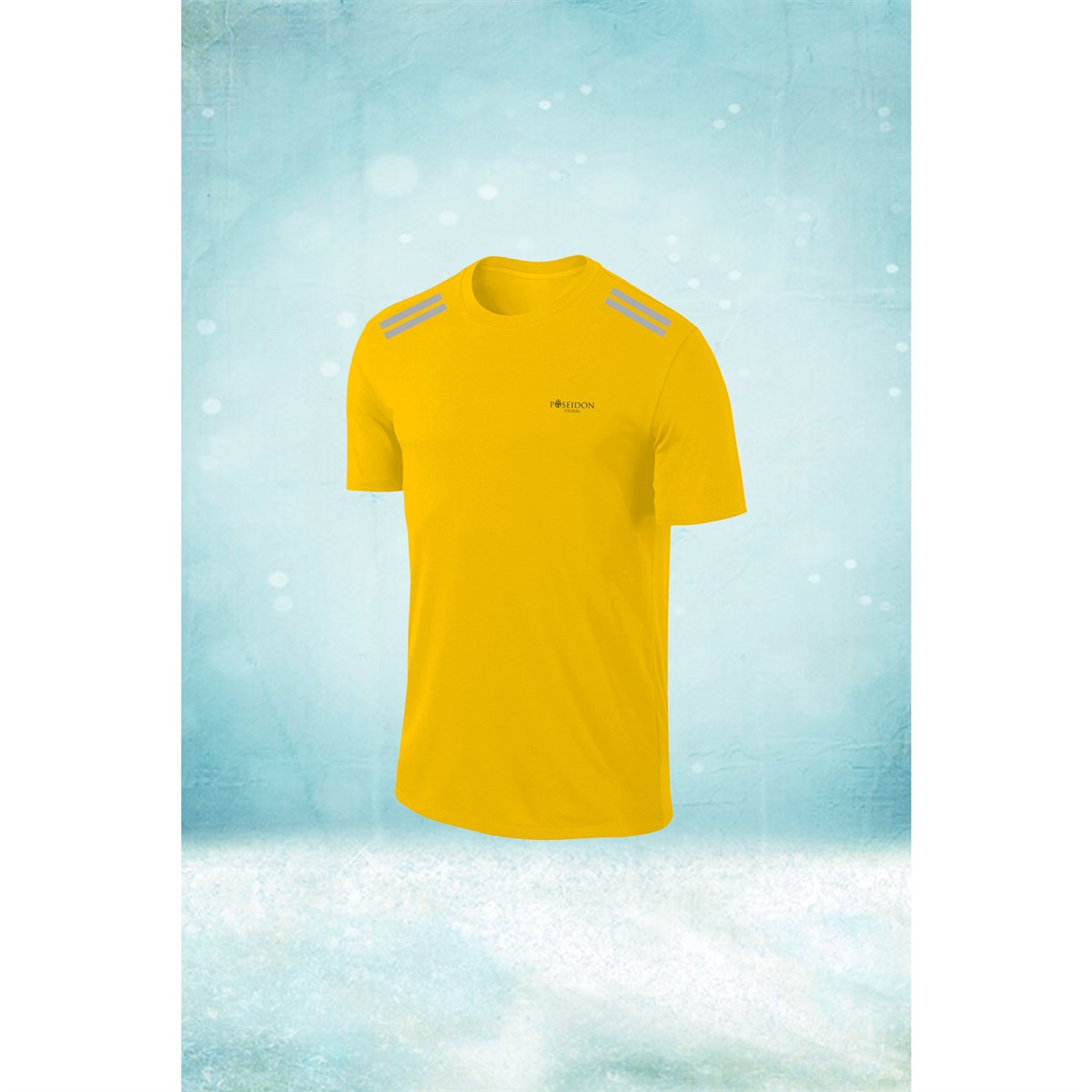 Erkek Sarı Dri-Fit Kumaş Baskısız Yuvarlak Yaka Kısa Kol T-shirt  S-3XL