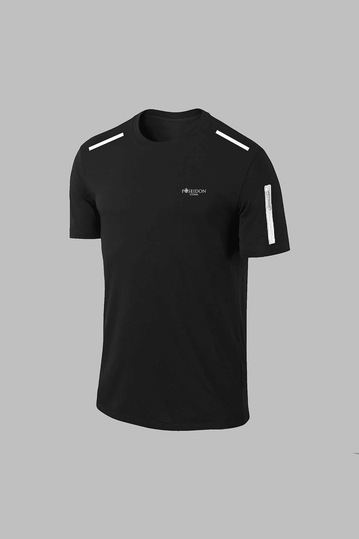 Erkek Siyah Dri-Fit Kumaş Baskısız Günlük Rahat T-shirt  S-3XL