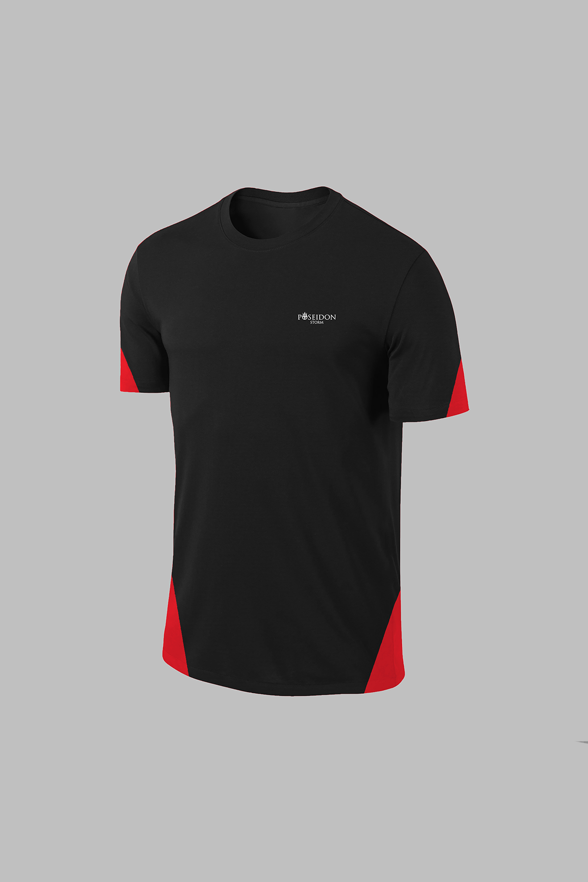 Erkek Siyah Dri-Fit Kumaş Baskısız Yürüyüş ve Koşu için Rahat Sporcu T-shirt S-3XL