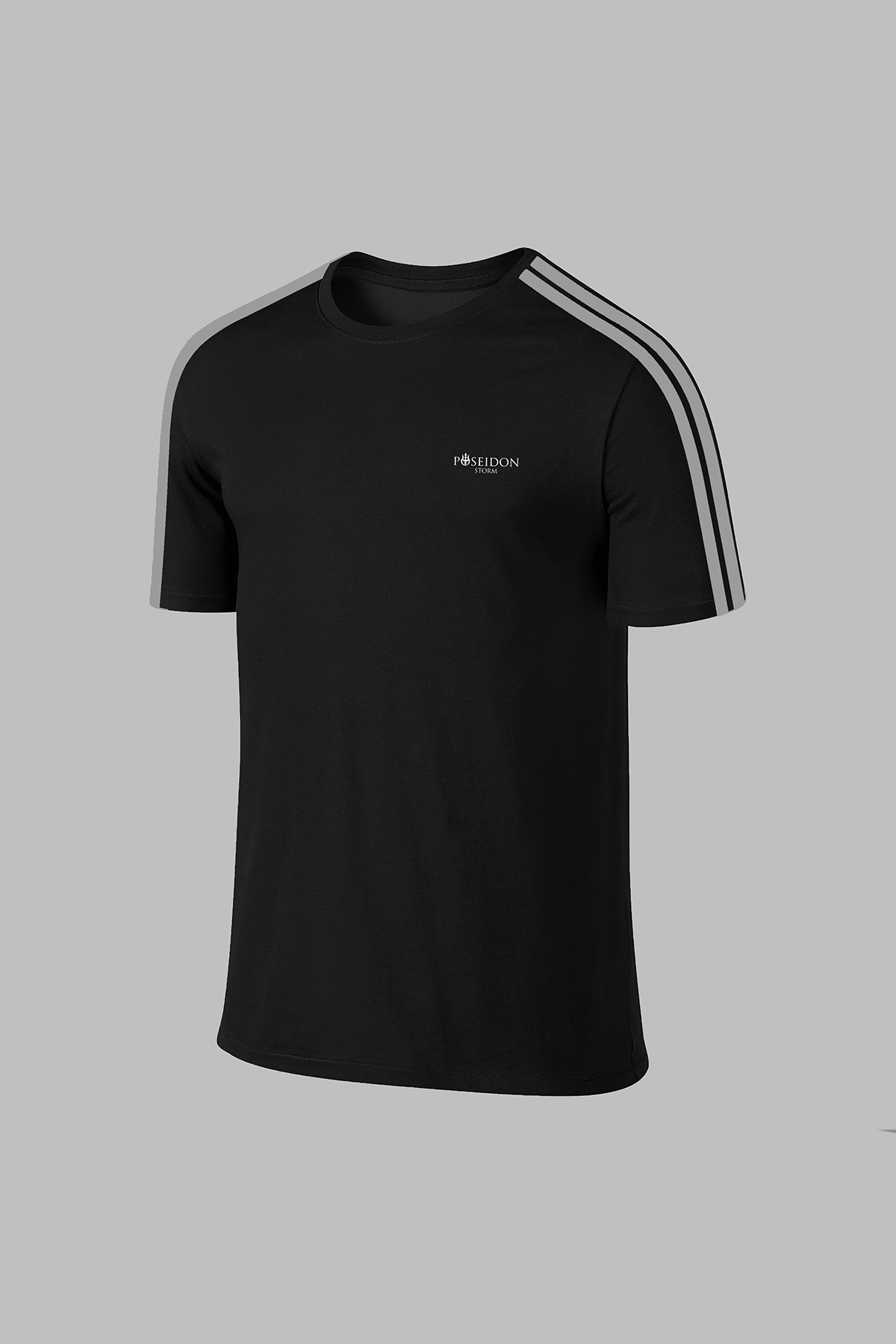 Erkek Siyah Dri-Fit Kumaş Baskısız Yuvarlak Yaka Kısa Kol T-shirt S-3XL
