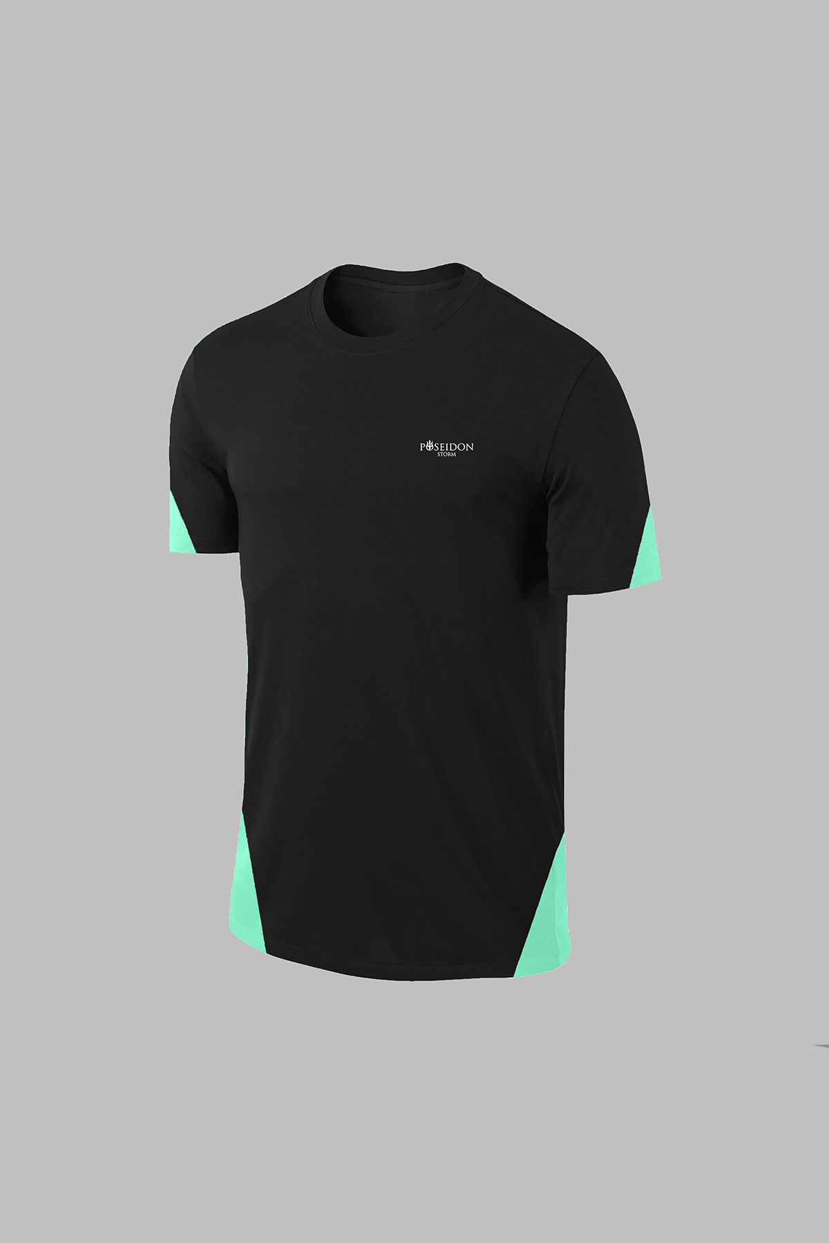 Erkek Siyah Dri-Fit Kumaş Baskısız Yuvarlak Yaka Kısa Kol Regular Tshirt S-3XL