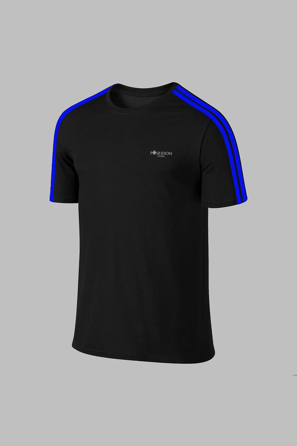 Erkek Siyah Dri-Fit Kumaş Bisiklet Yaka Kısa Kol Günlük T-shirt S-3XL