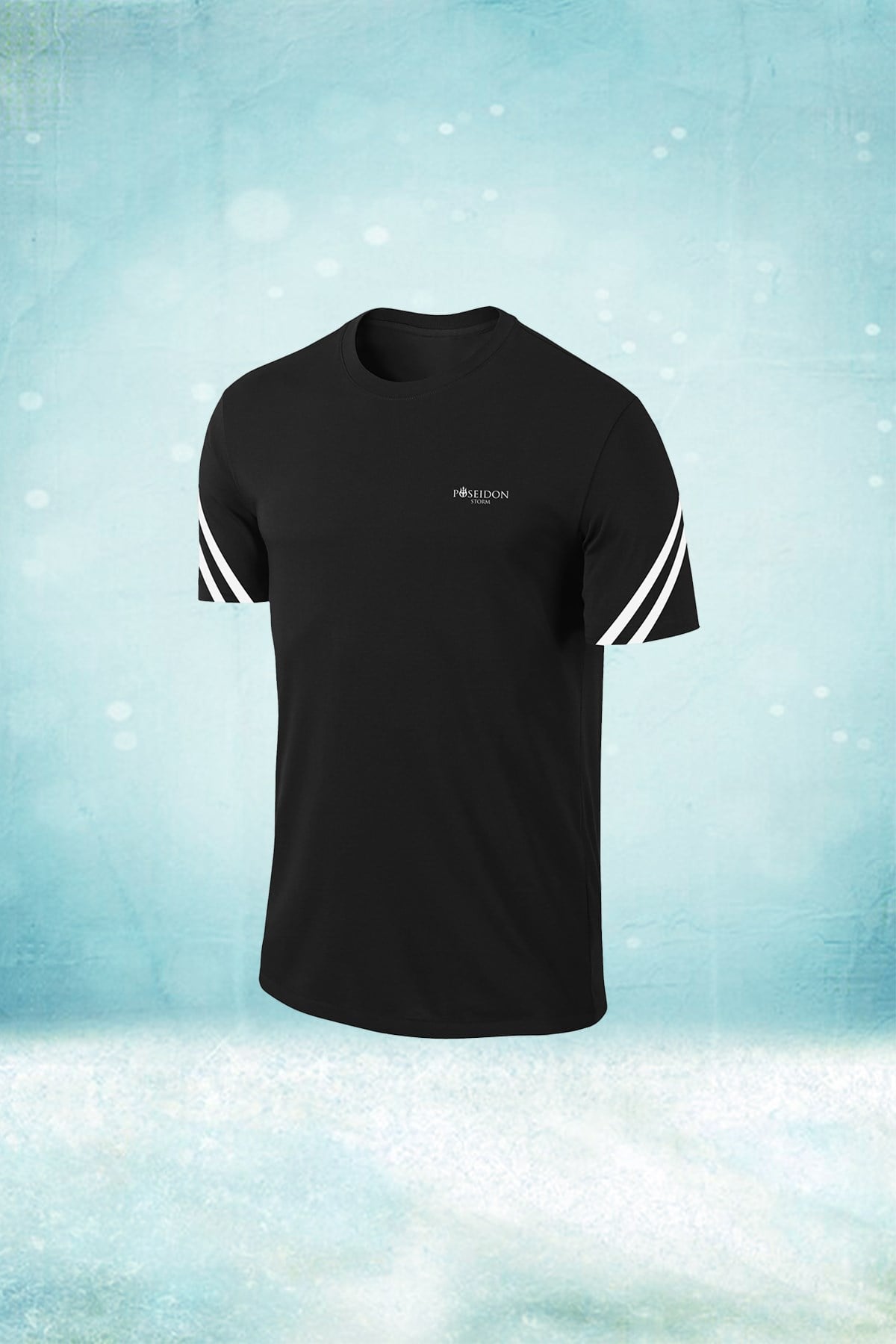 Erkek Siyah Dri-Fit Kumaş Bisiklet Yaka Kısa Kol Günlük Rahat T-shirt  S-3XL