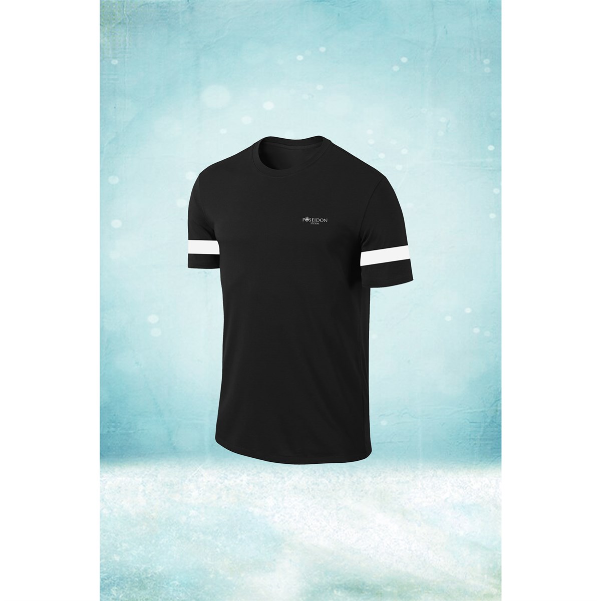 Erkek Siyah Dri-Fit Kumaş Düz Yuvarlak Yaka Kısa Kol Konforlu T-shirt  S-3XL